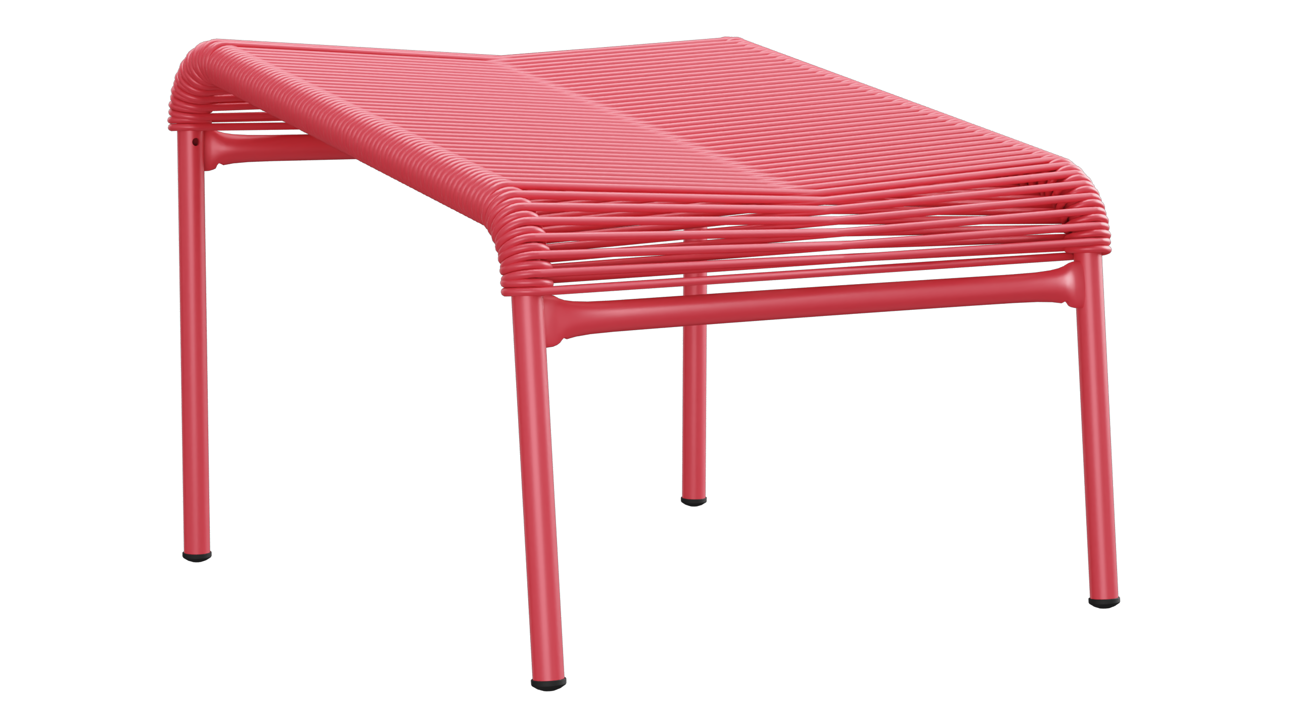 Spaghetti-Fuss-Hocker Säntis von Schaffner / Farbe: Ahornrot