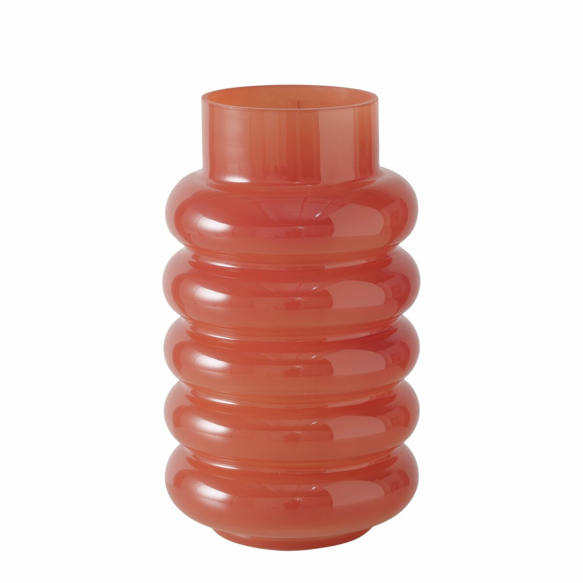 Vase Ribbo, Glas, Rosa von Roomio