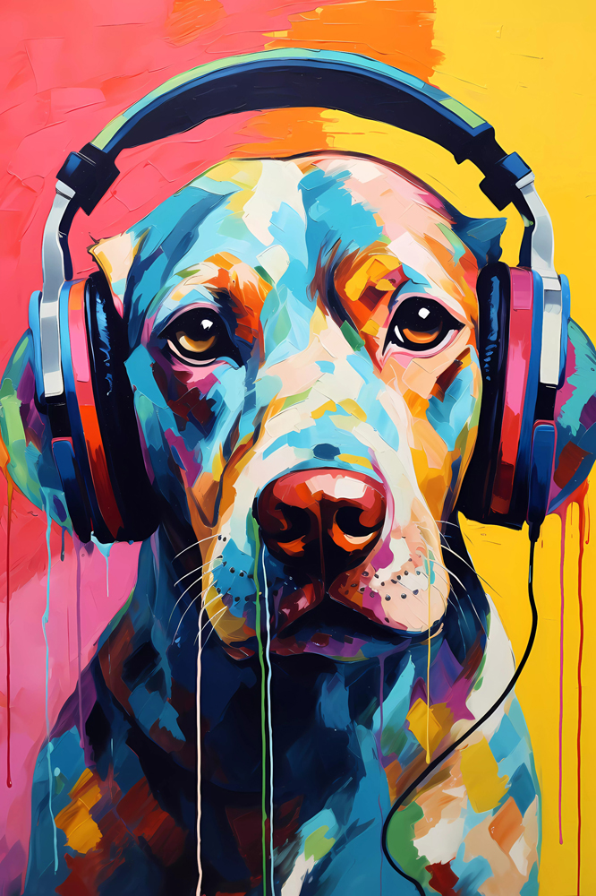 Acrylglasbild Doggy Sound image LAND