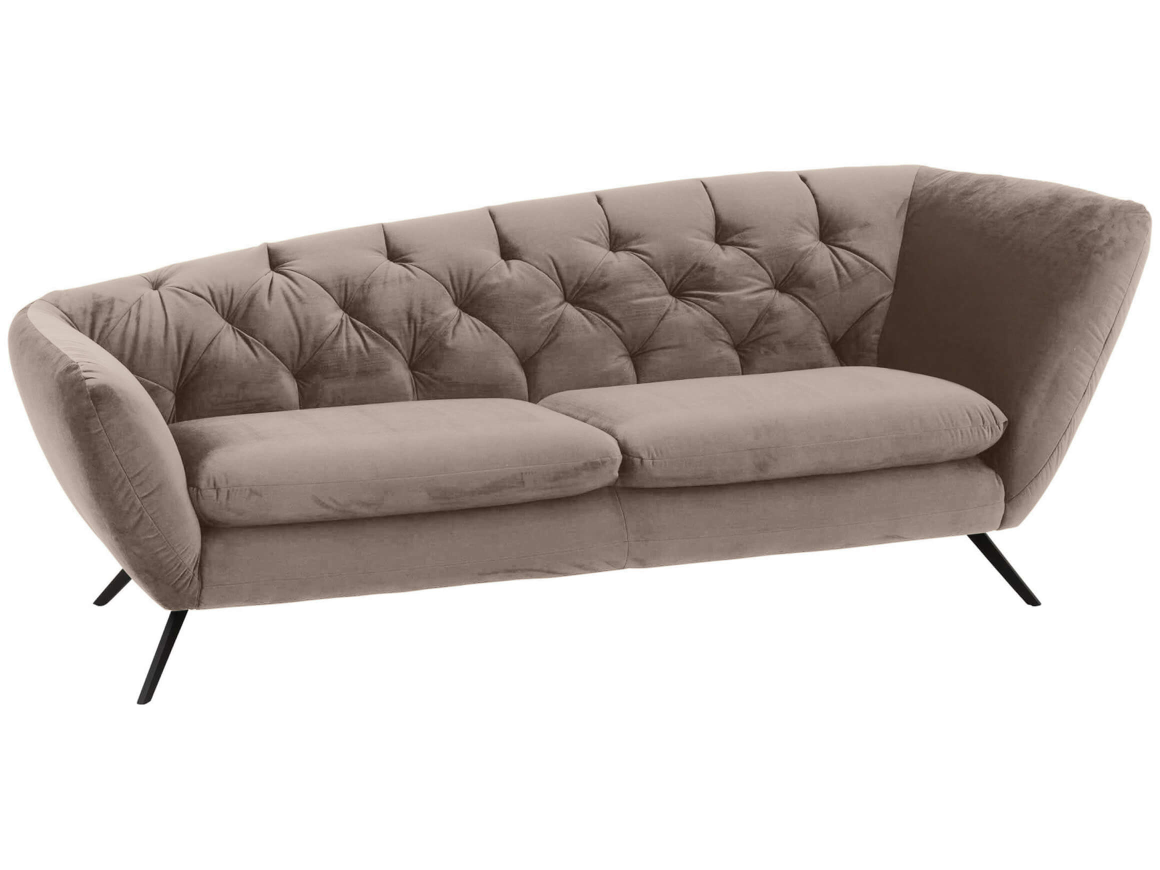 Liegesofa Santa fe Basic Candy / Farbe: Asphalt / Material: Leder Basic