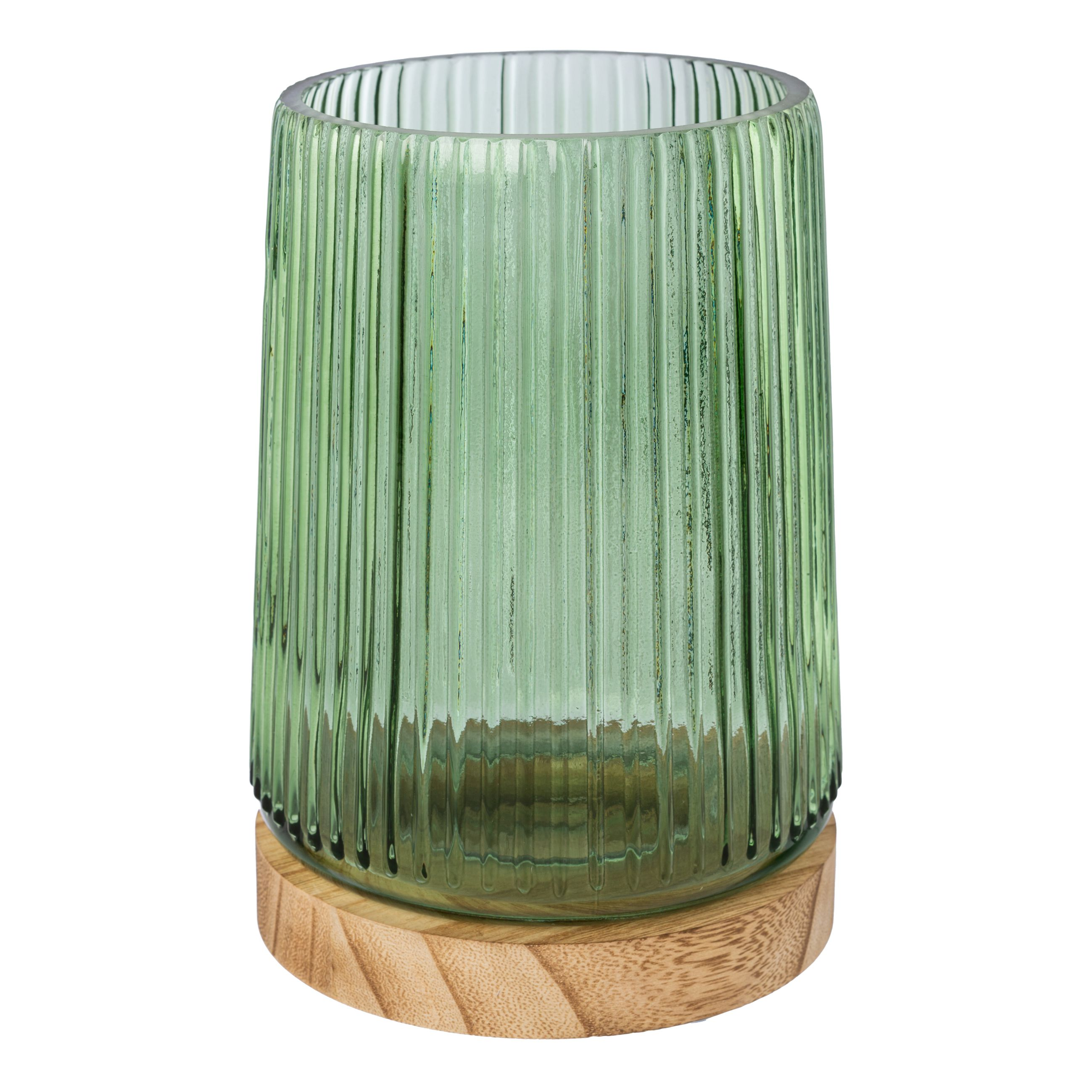 Gasper Windlicht Trist, Glas mit Holz B: 17 cm  | Schubiger Möbel