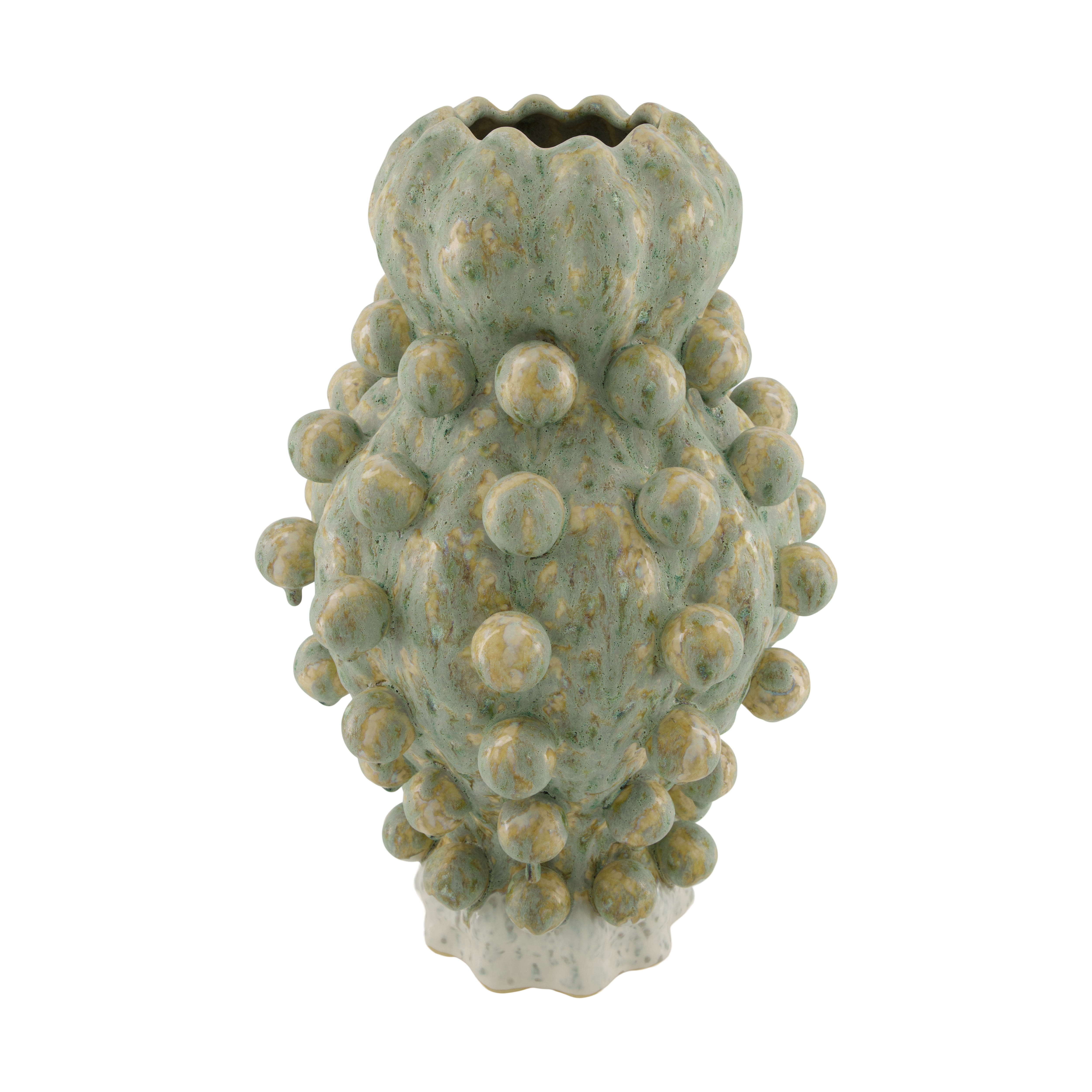 Vase Mit Kugeln, Keramik, Mixgrün Decofinder