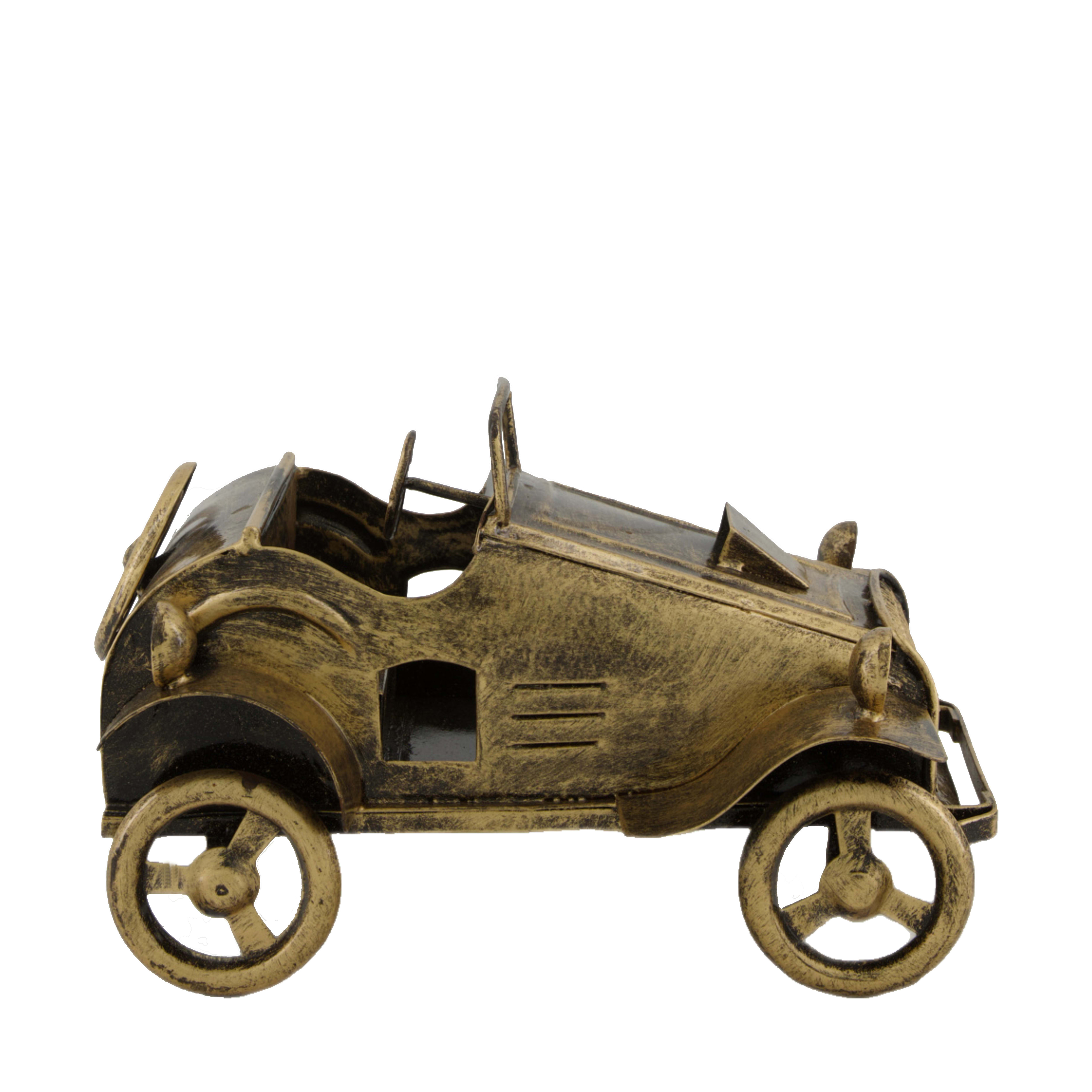 Figur Auto, Antik-Gold H: 15 cm Decofinder