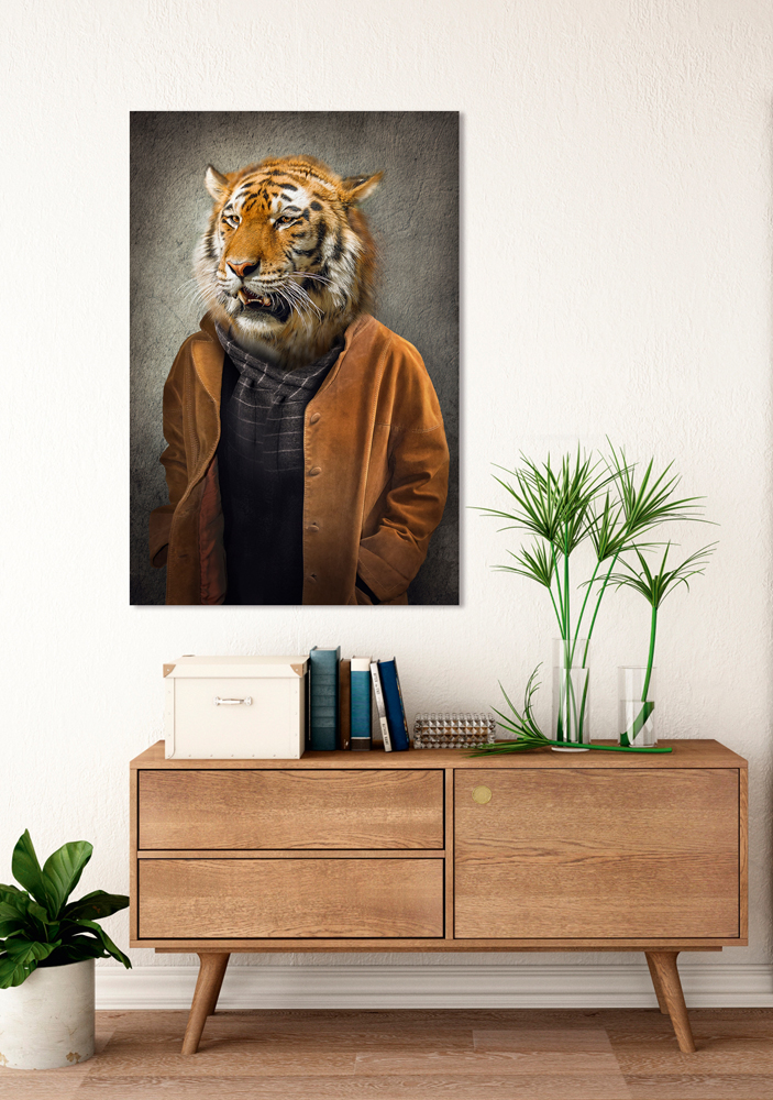 Alubild-Tiger im Mantel-image LAND