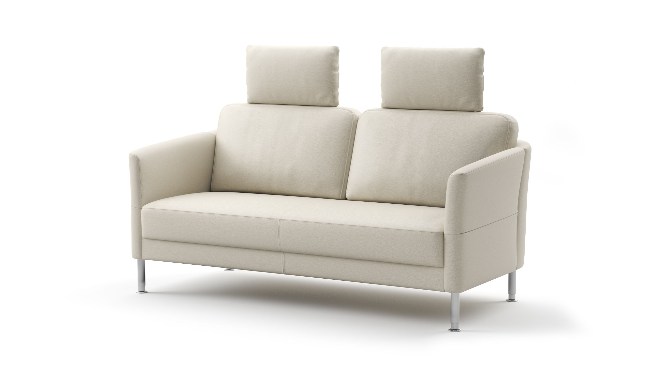 2er Sofa Nimbus, Leder, Höhenverstellbar, b 164 cm t 86 cm h 81-84 cm