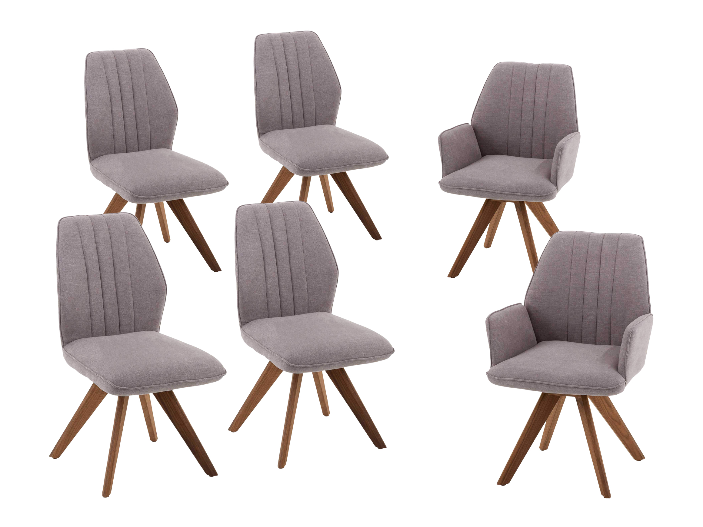 Niehoff Stuhl Belgrad Set a 6Stk. Grau | Schubiger Möbel