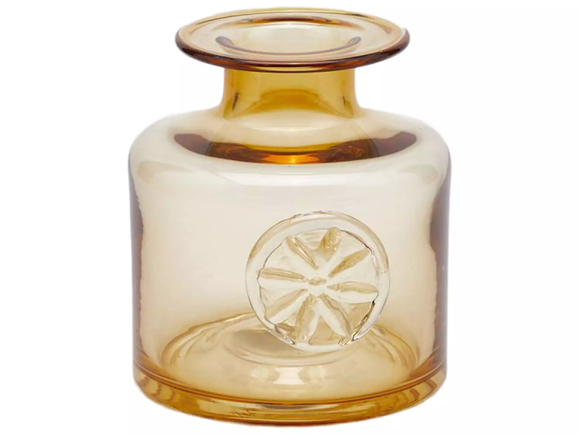Vase Flaschenvase mit Wappen Amber H: 15 cm Edg / Farbe: Amber