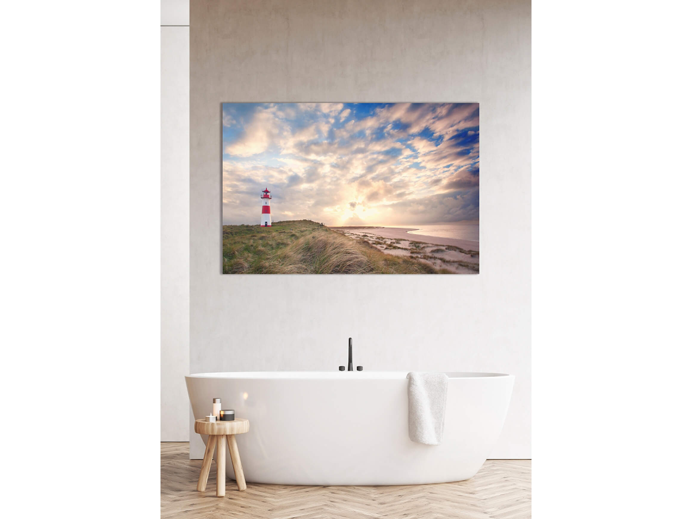 Digitaldruck auf Acrylglas Leuchtturm 2 image LAND / Grösse: 150 x 100 cm