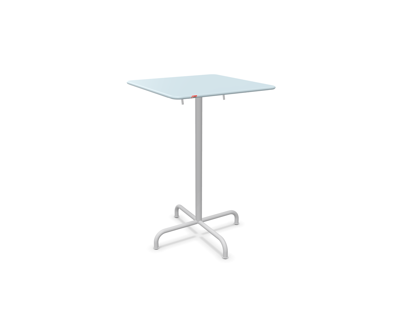 Metall-Stehtisch Rigi von Schaffner / Farbe: Pastellblau / Grösse: 70 x 70 cm