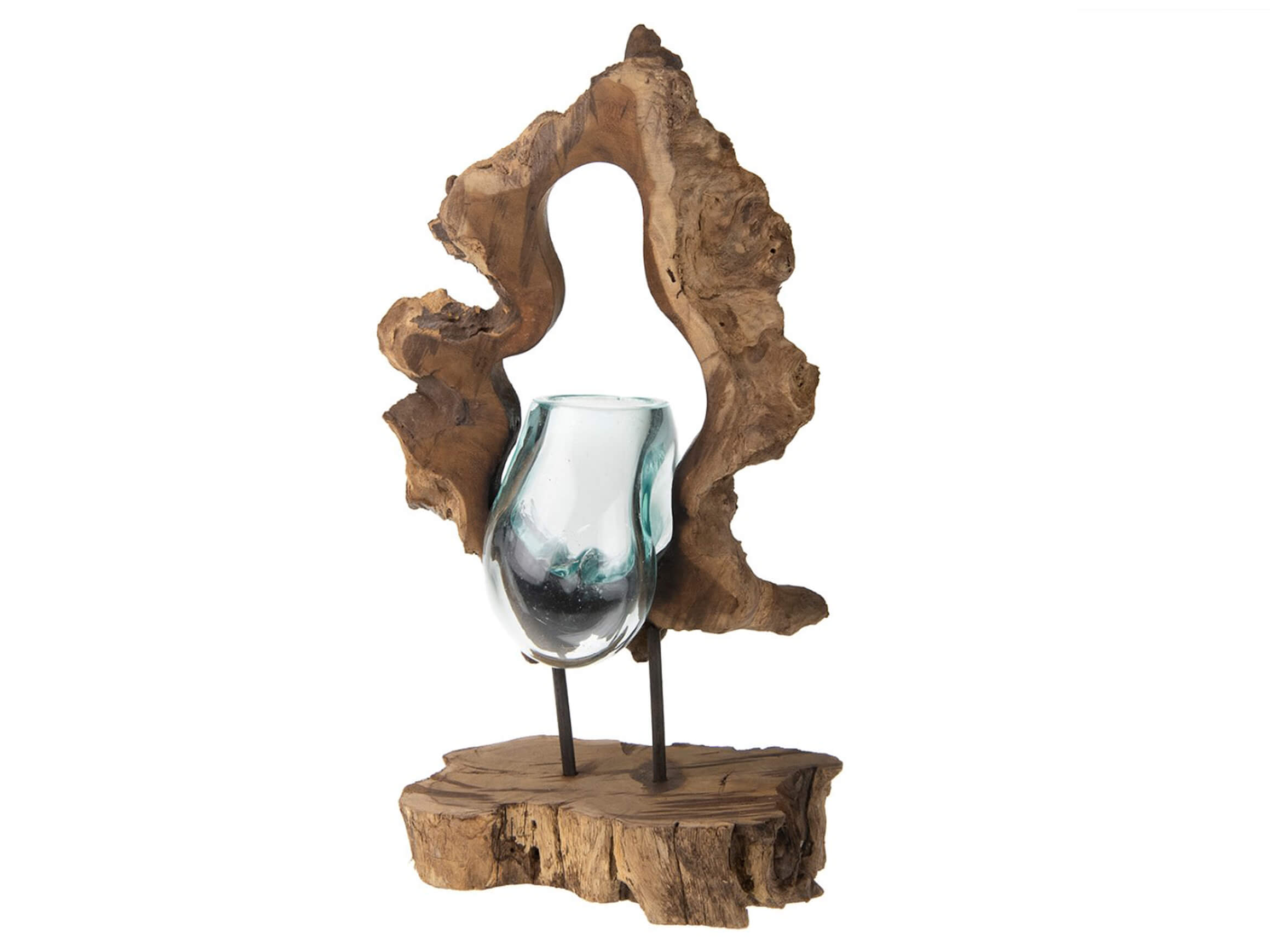 Vase Wurzel mit Glas H: 45 cm Decofinder