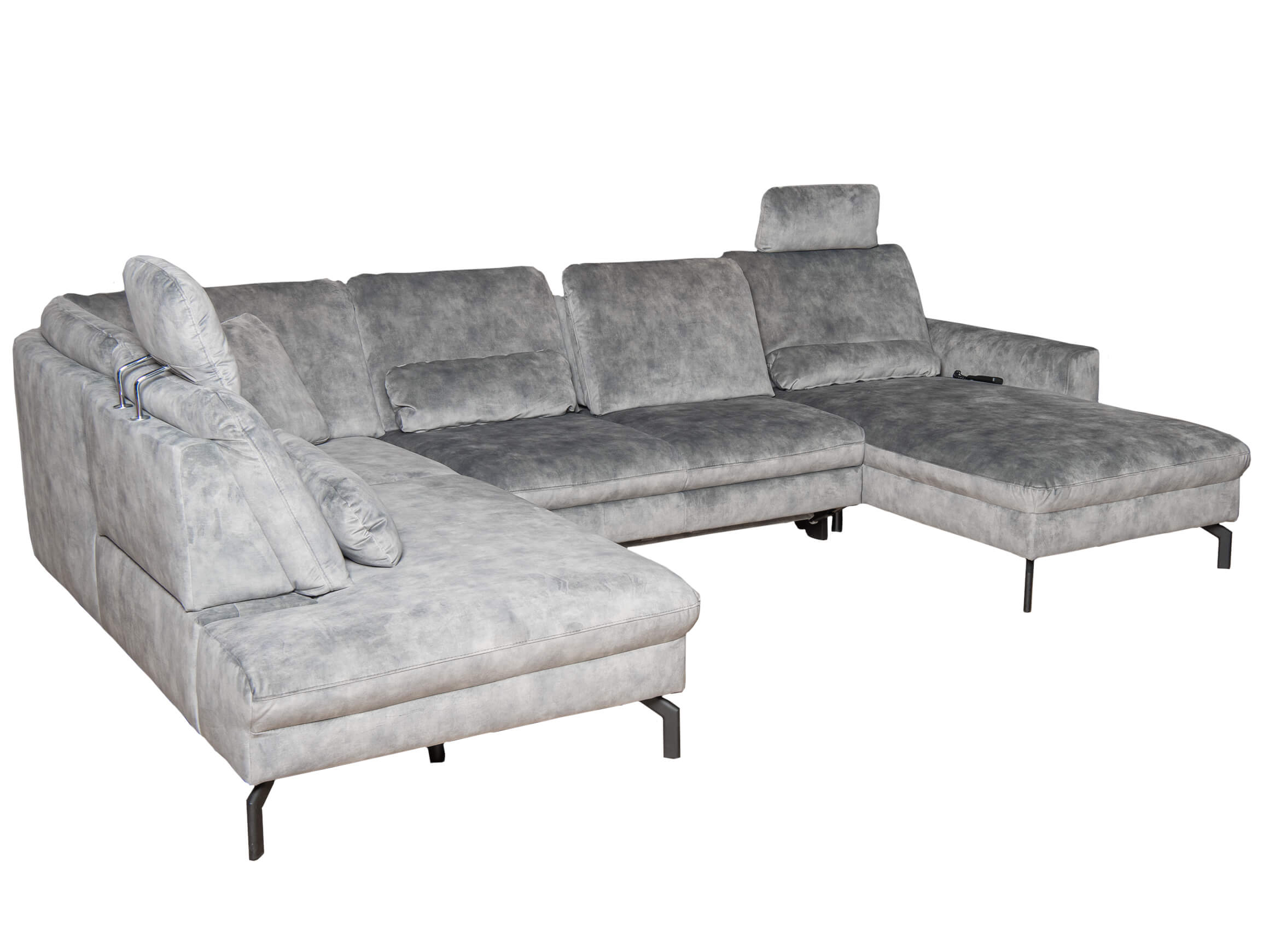 Ecksofa Miles Polipol / Farbe: Salbei / Bezugsmaterial: Stoff