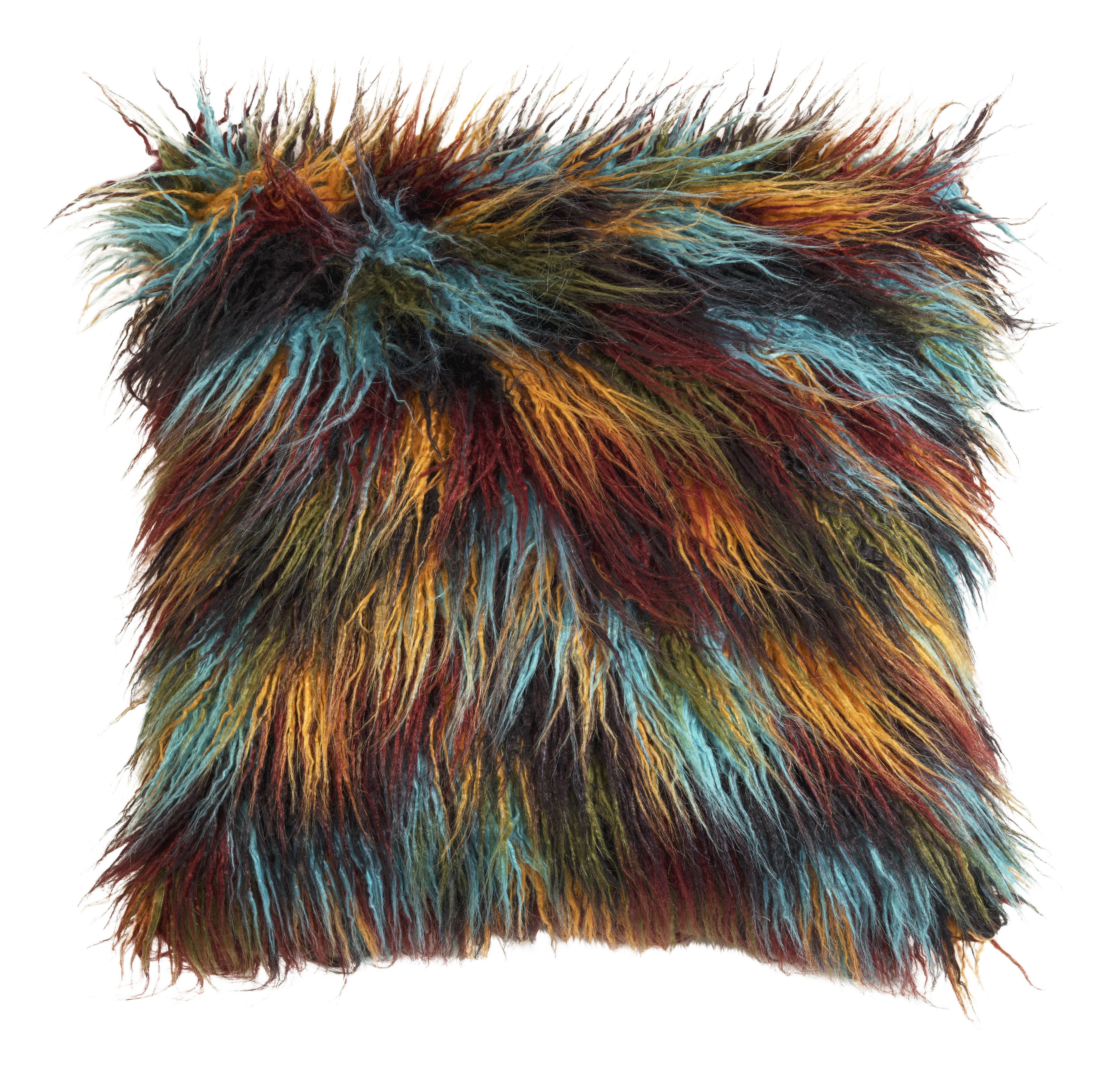 Kissenhülle-Shaggy, Bunt 50 x 50 cm-Magma