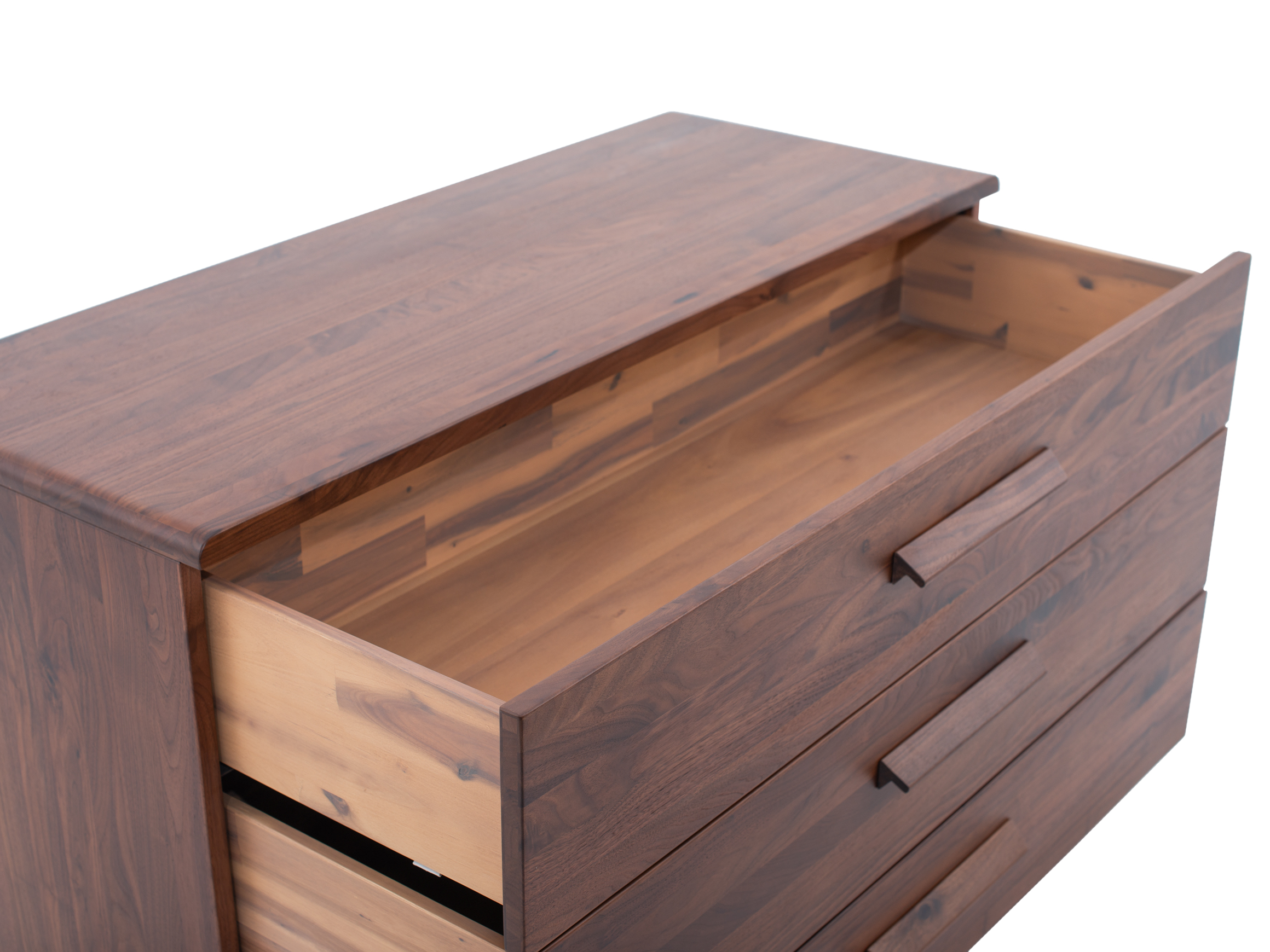 Kommode Sigma, Nussbaum Geölt, 3 Schubladen, b 120 cm / Hasena