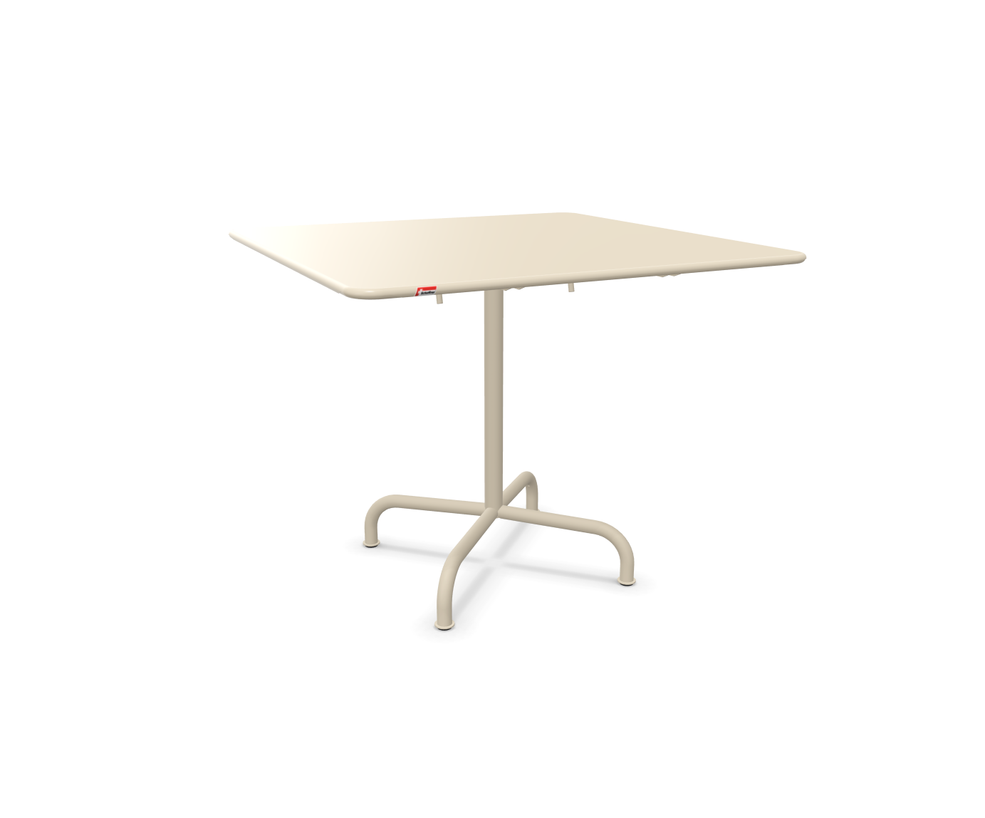 Metall-Tisch Rigi Quadratisch von Schaffner / Farbe: Pastellsand / Grösse: 90 x 90 cm