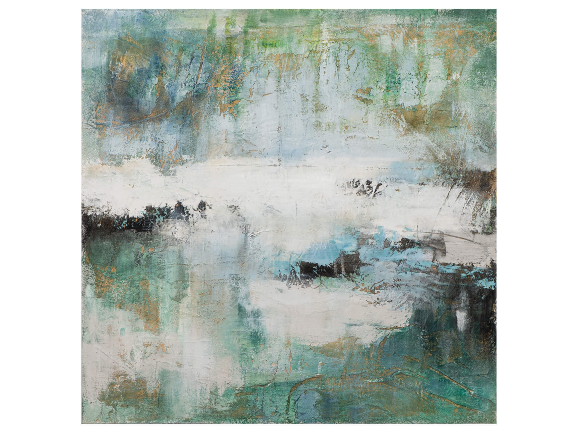 Bild Farbkomposition in Weiss und Jadegrün 2 image LAND