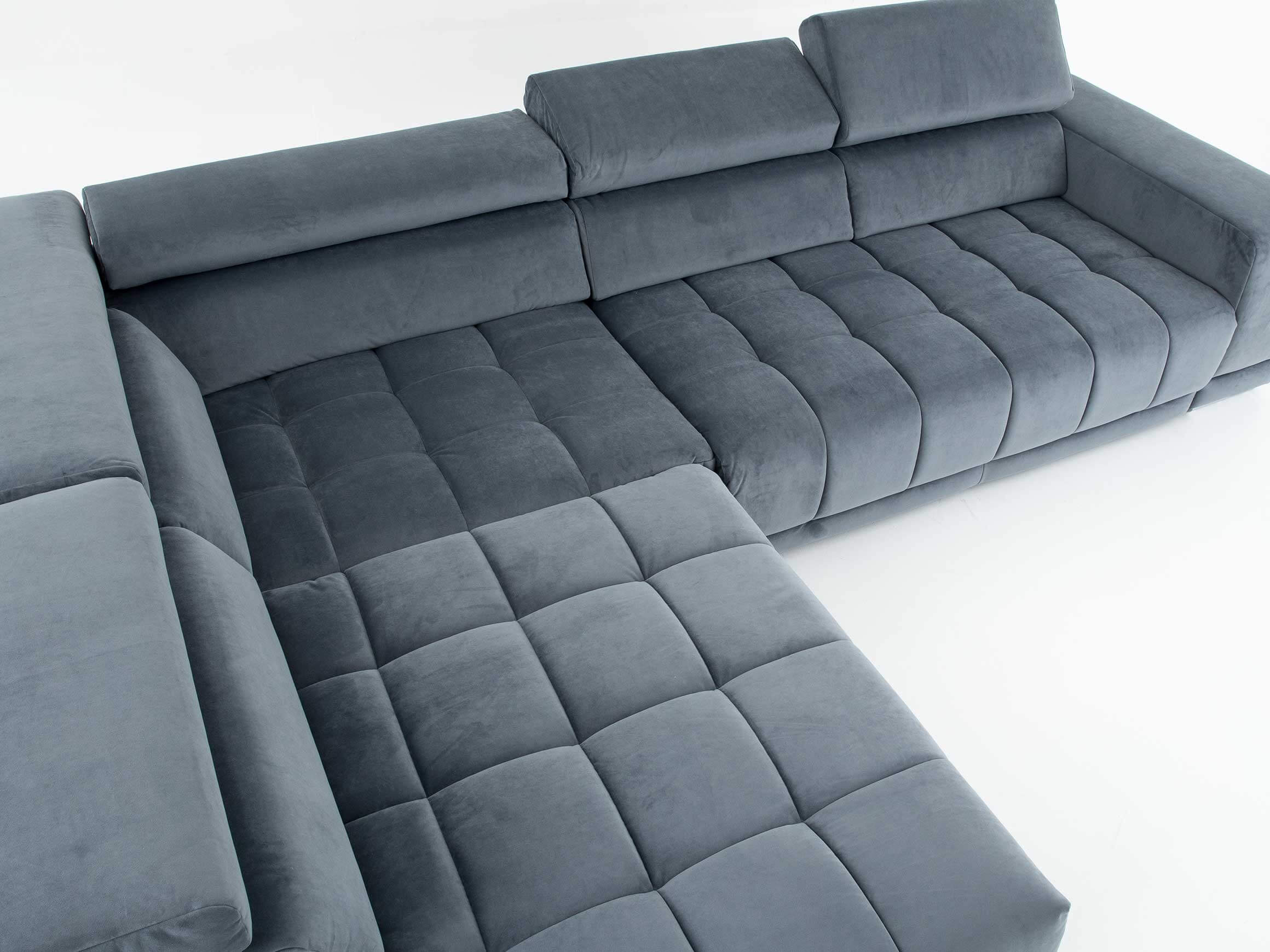 Ecksofa Selinda Polipol / Farbe: Denim / Bezugsmaterial: Stoff