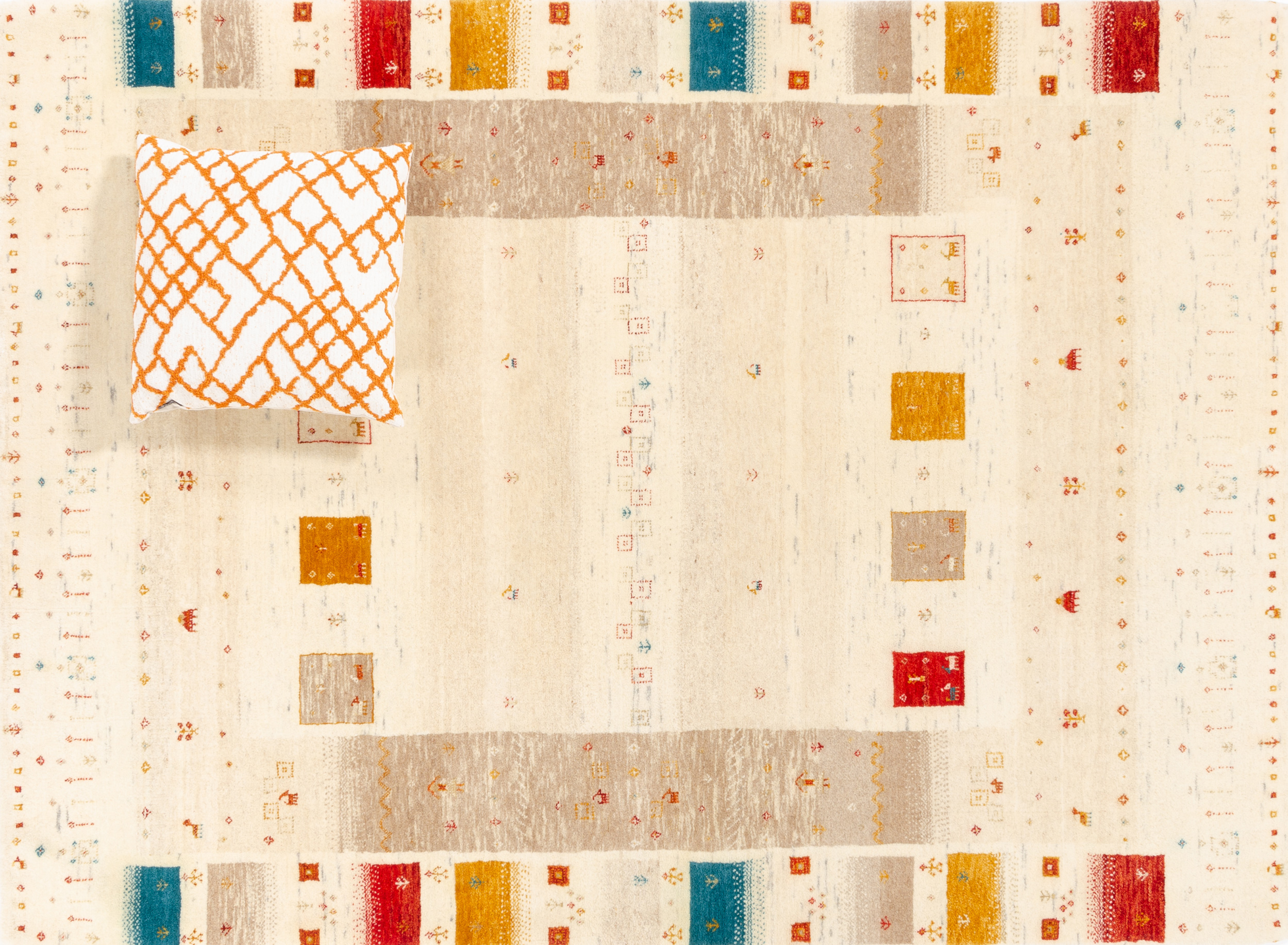 Nomadenteppich Loribaft Beige von Negra