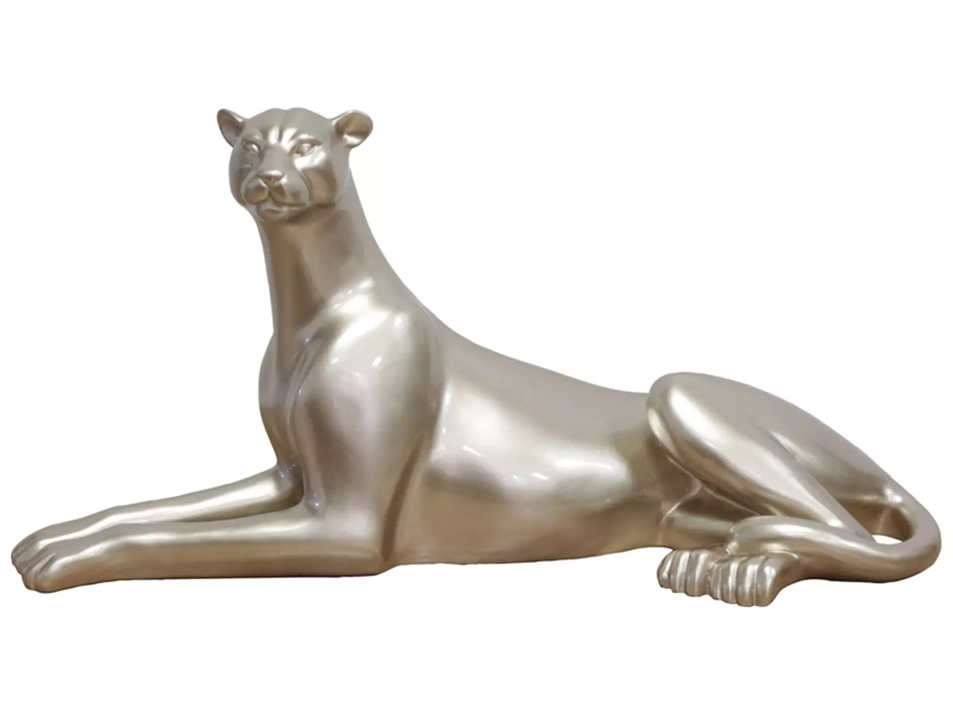 Skulptur Eleganter Gepard Liegend image LAND / Grösse: 21 x 27 cm