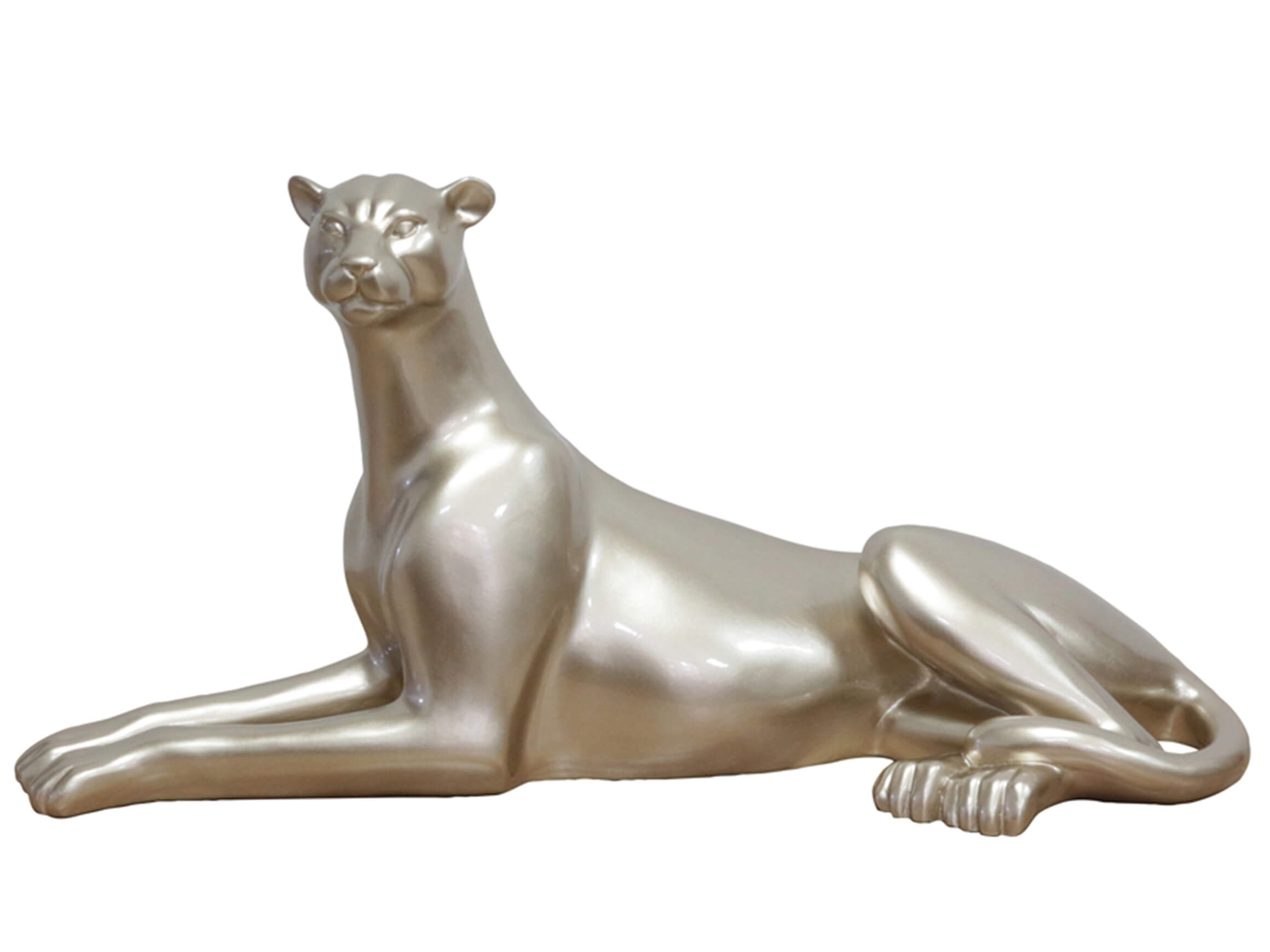 Skulptur Eleganter Gepard Liegend image LAND / Grösse: 21 x 27 cm