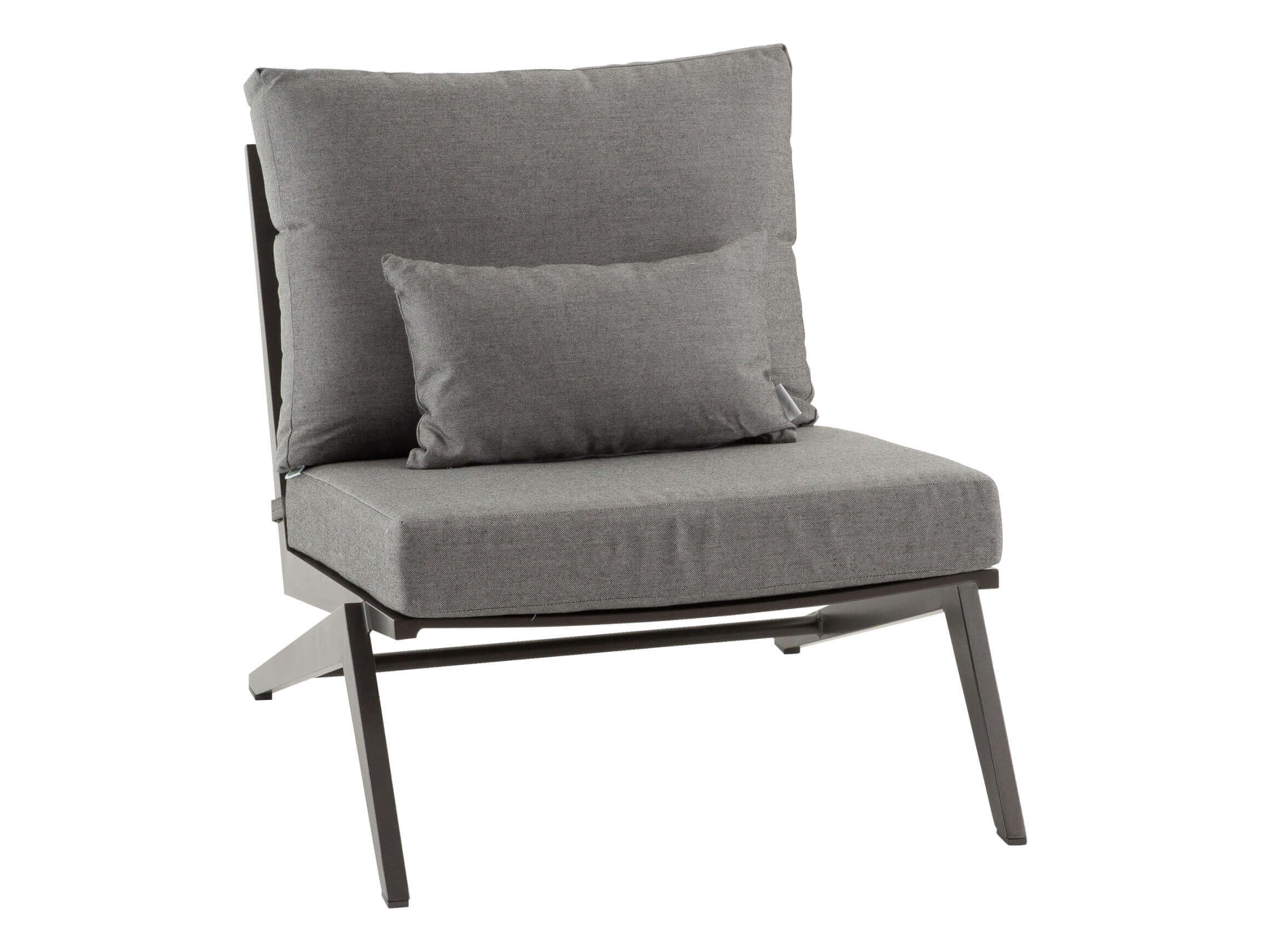 Gartensessel Jackie, Kissen Grau, Aluminiumgestell