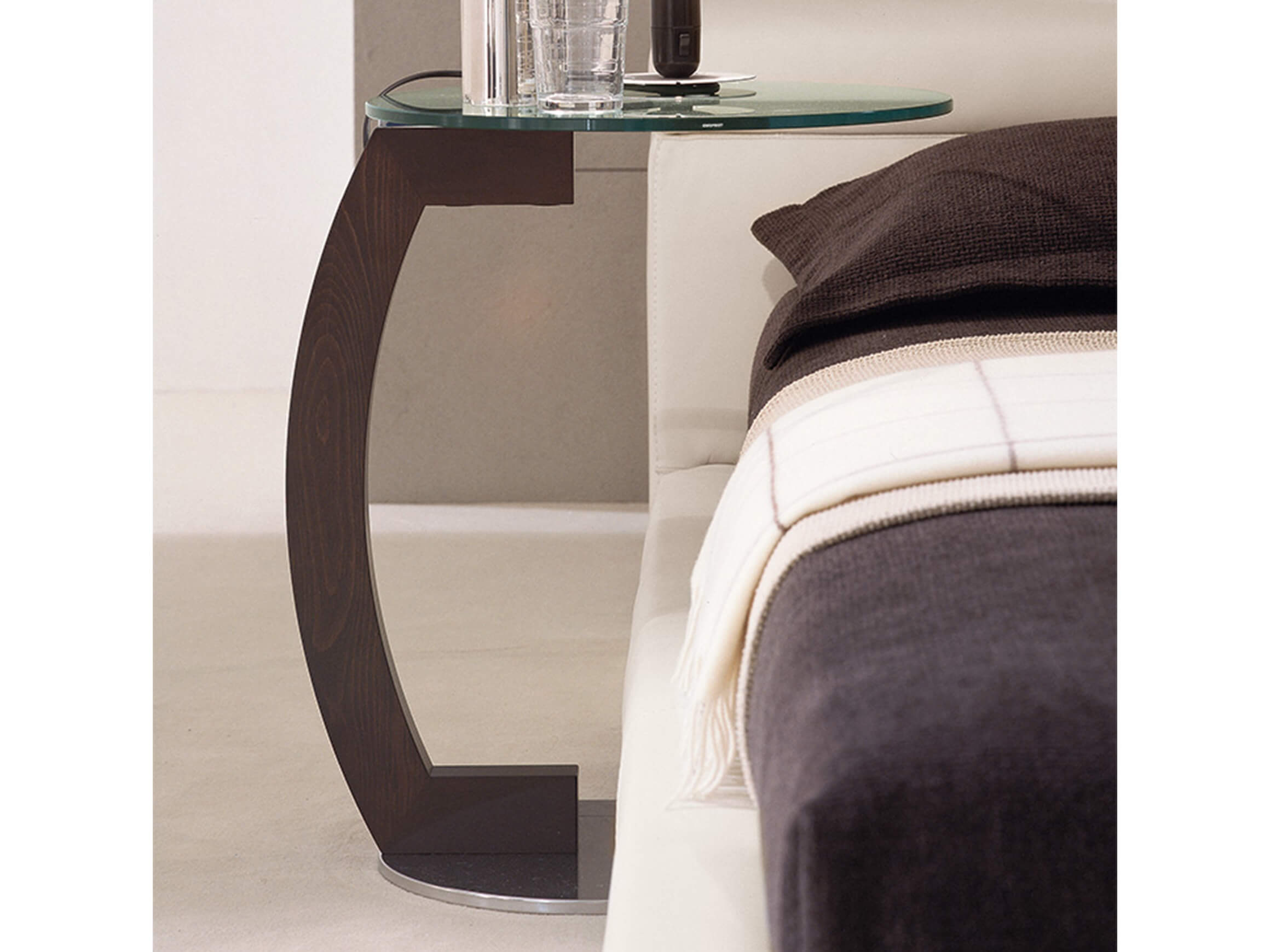 Table d'appoint Zen H : 58 cm Cattelan / Couleur : Couleur bois,Transparent