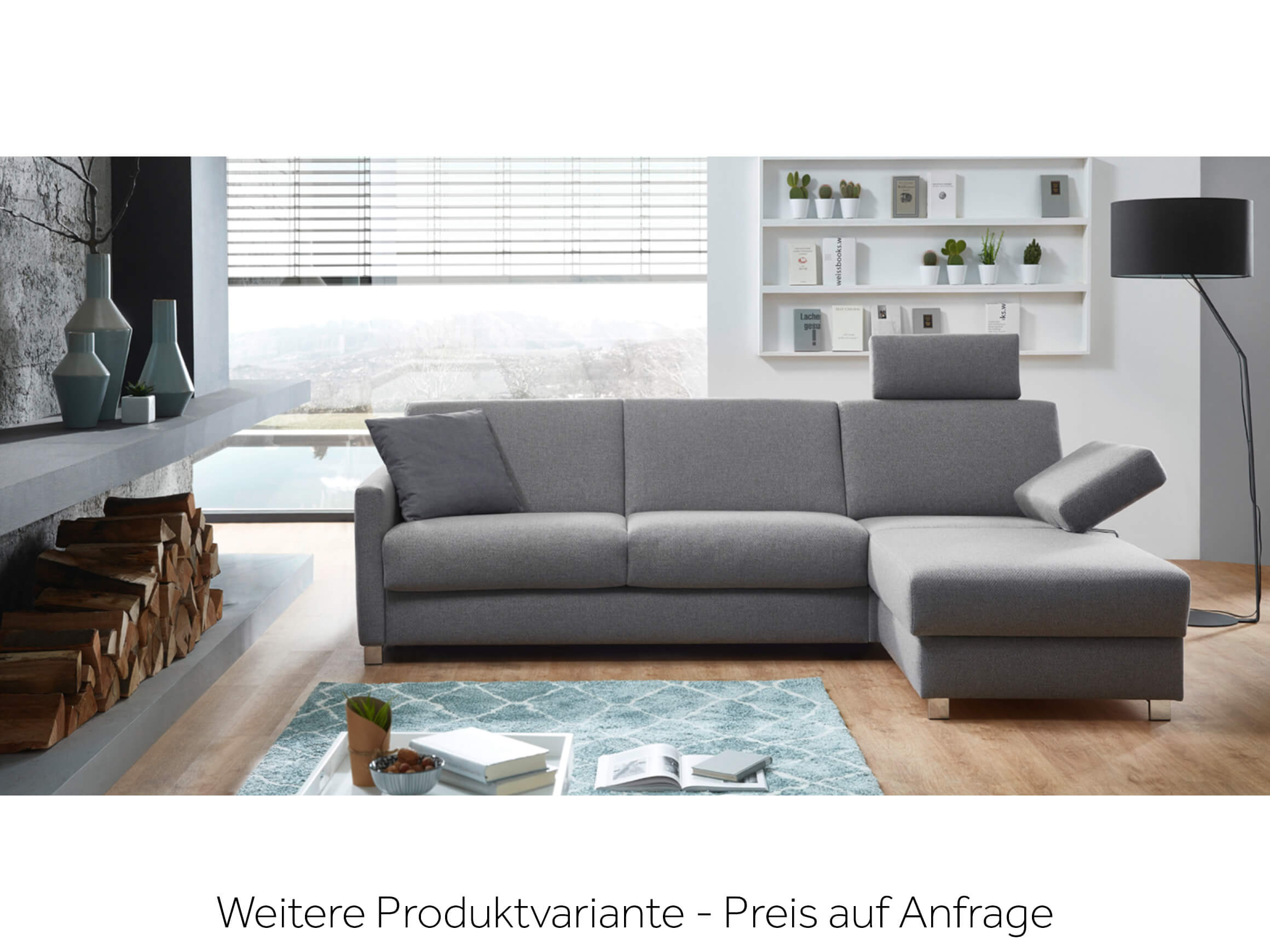 Bettsofa Mexico Leder Bali / Farbe: Beige / Material: