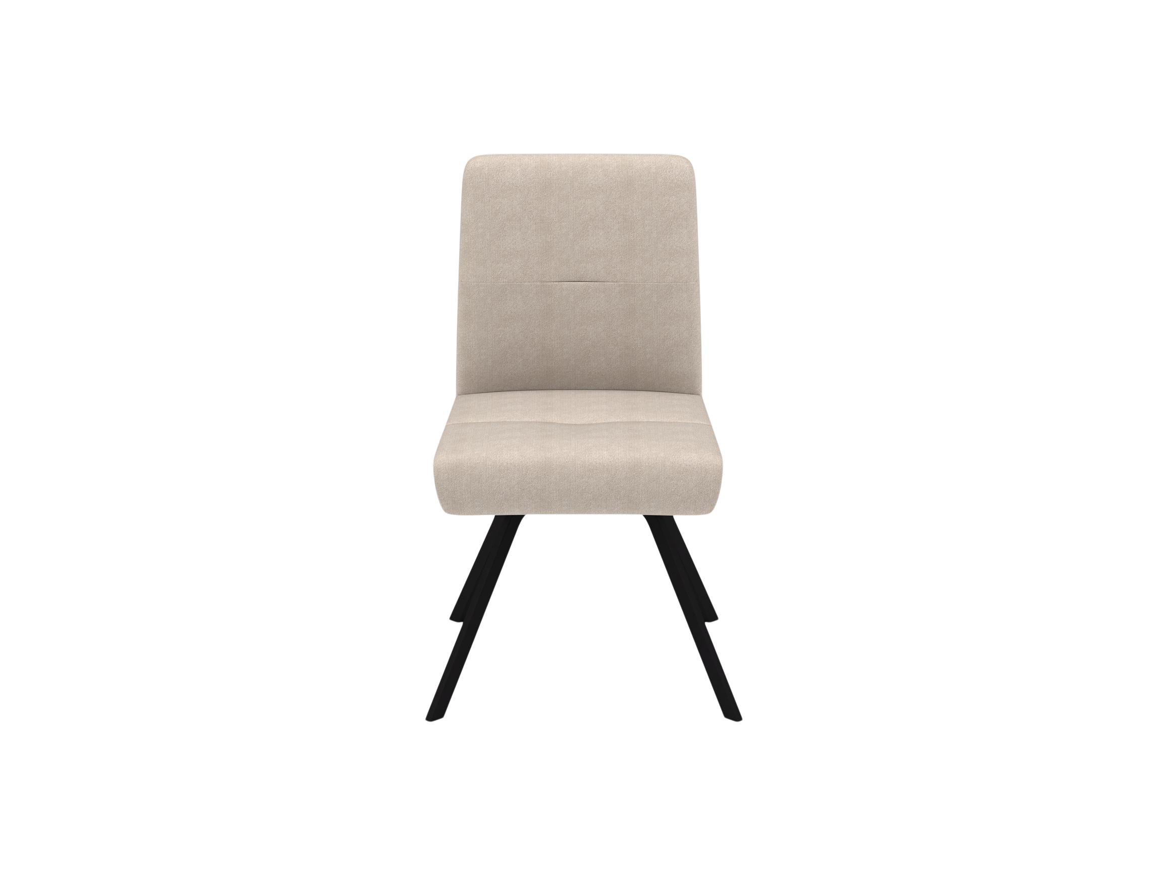 Stuhl Canopus - von UrbanDesign | Drehfunktion, Fuss schwarz, Stoff Beige