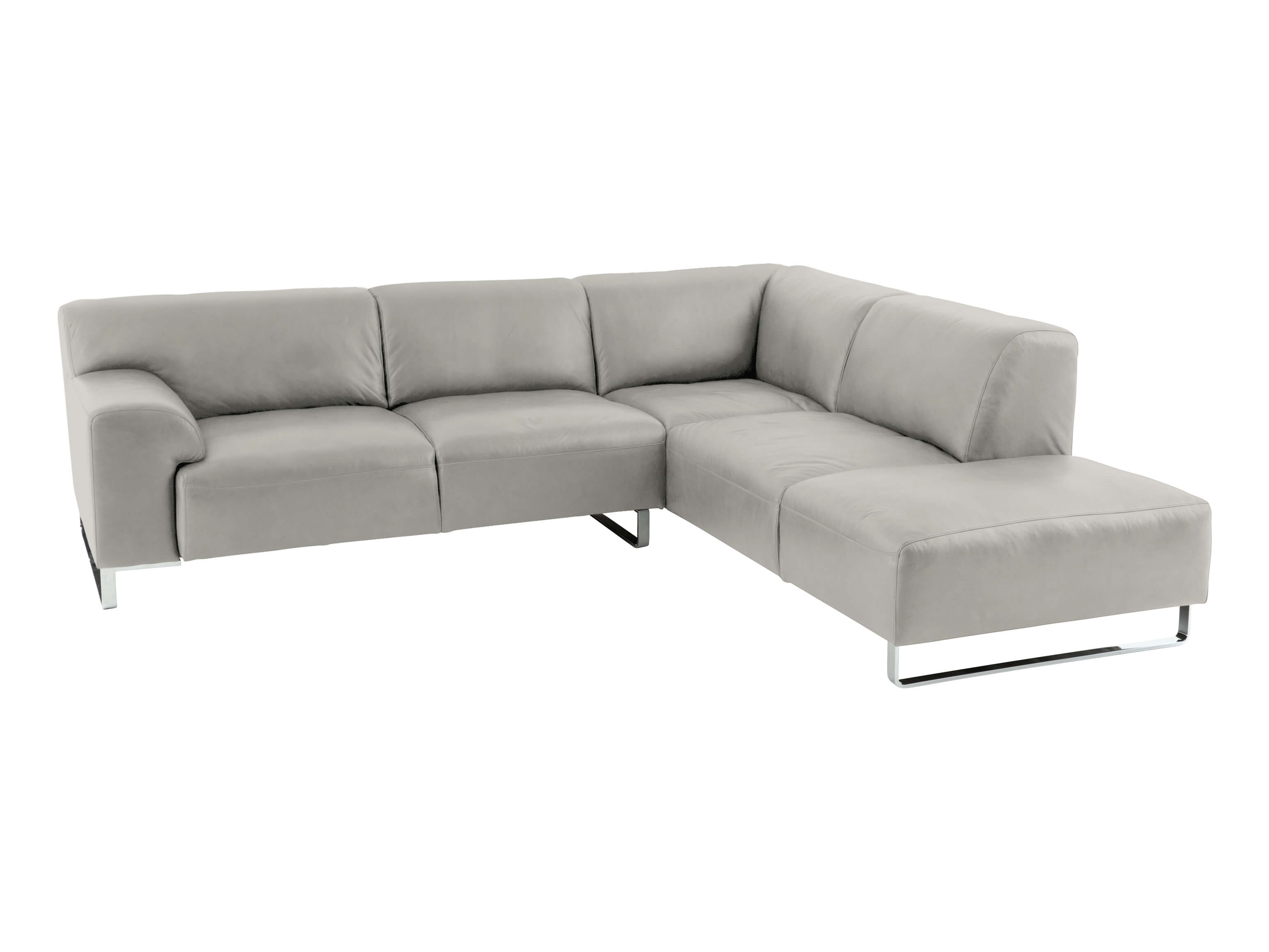 Ecksofa Alessiio Basic Schillig Willi / Farbe: Grey / Material: Leder Basic