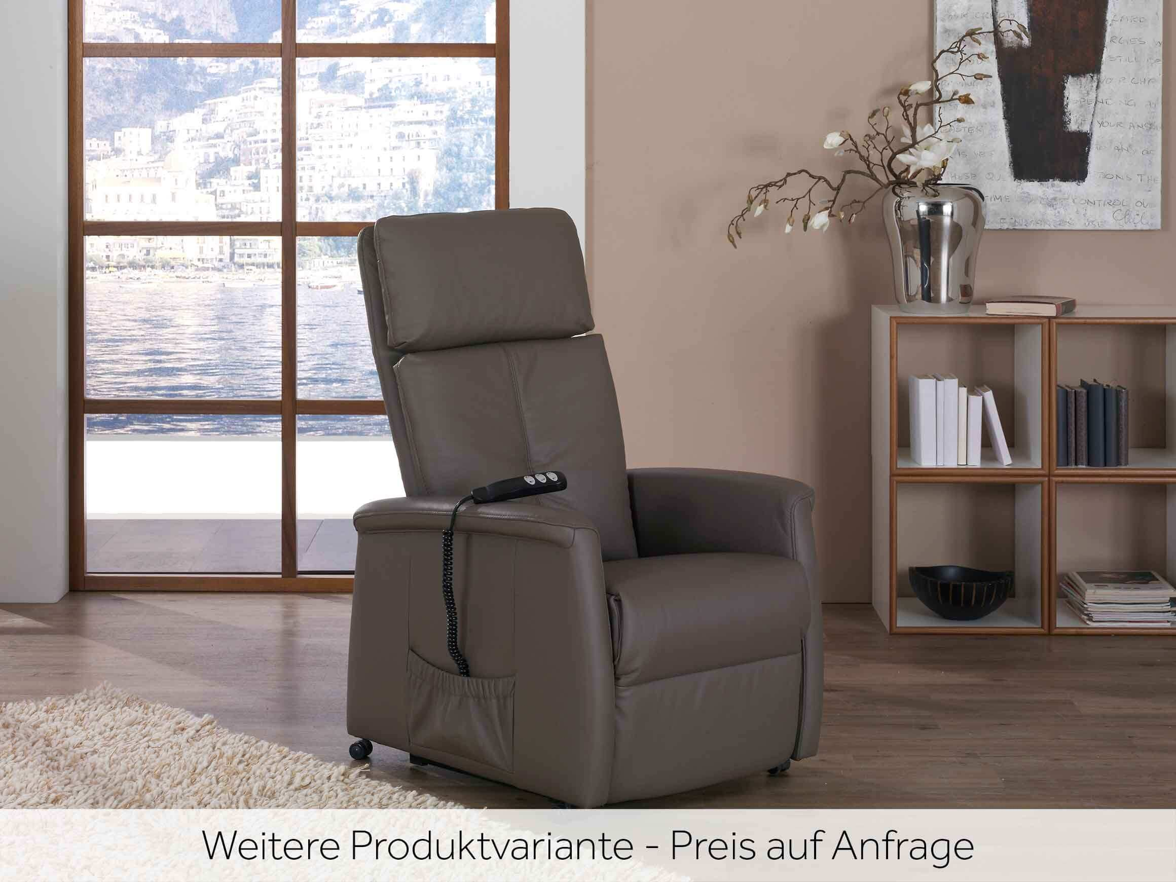 Relaxer Delto, Leder, Elektrisch Verstellbar, b 72 cm t