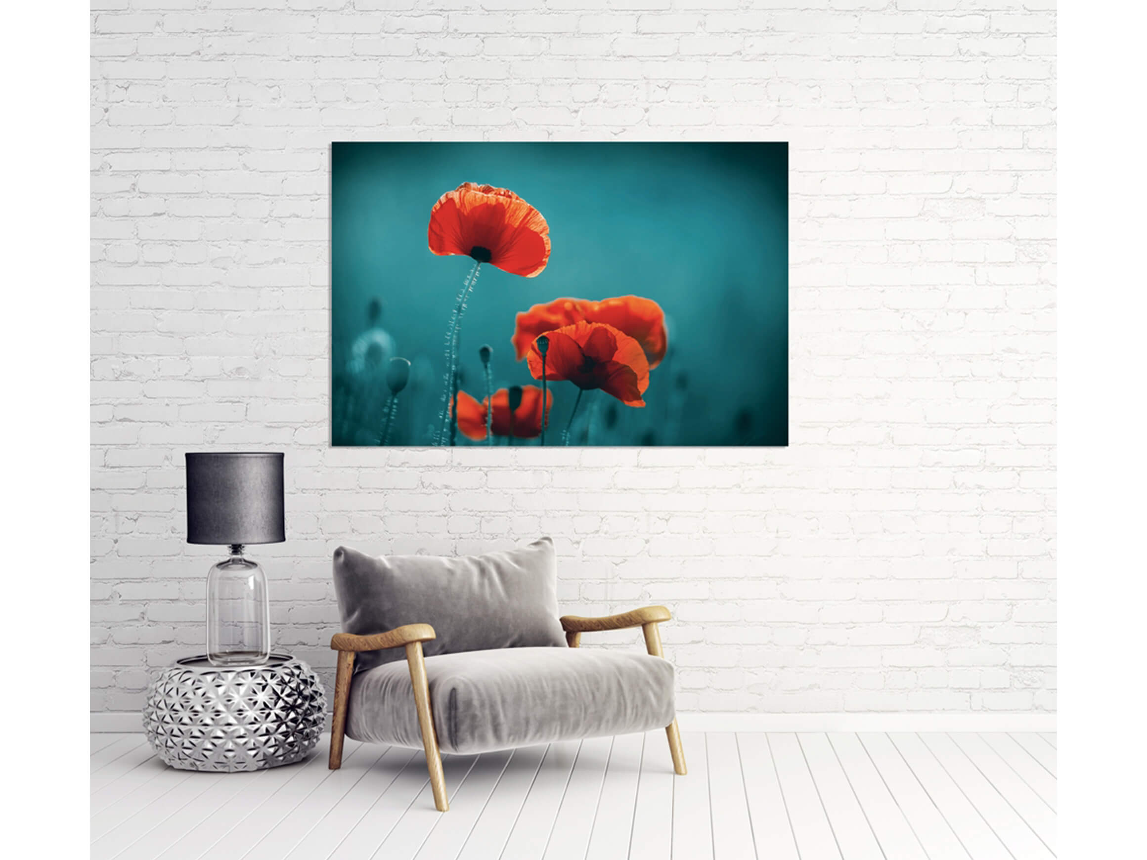 Digitaldruck auf Acrylglas Mohnblumen 5 image LAND / Grösse: 120 x 80 cm
