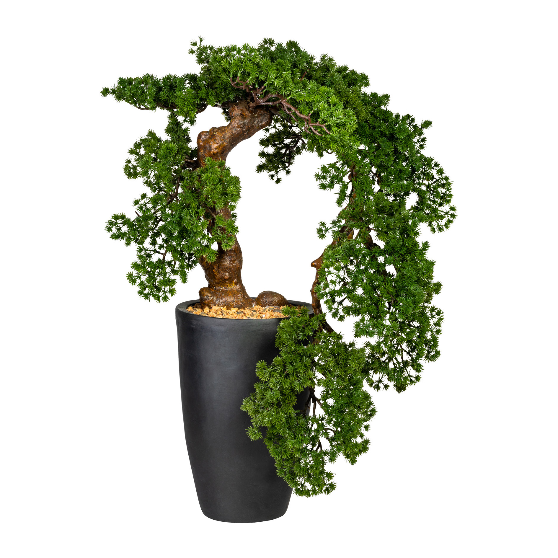 Plante artificielle-Bonsaï mélèze en pot H : 90 cm-