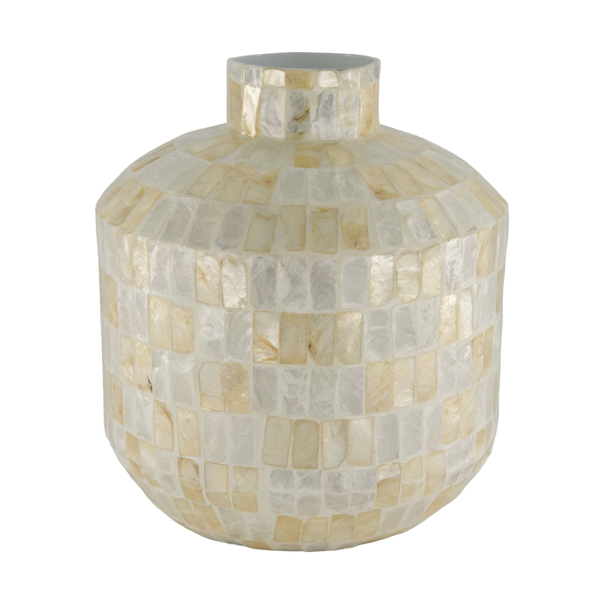 Vase Bambus Weiss H: 24 cm Decofinder