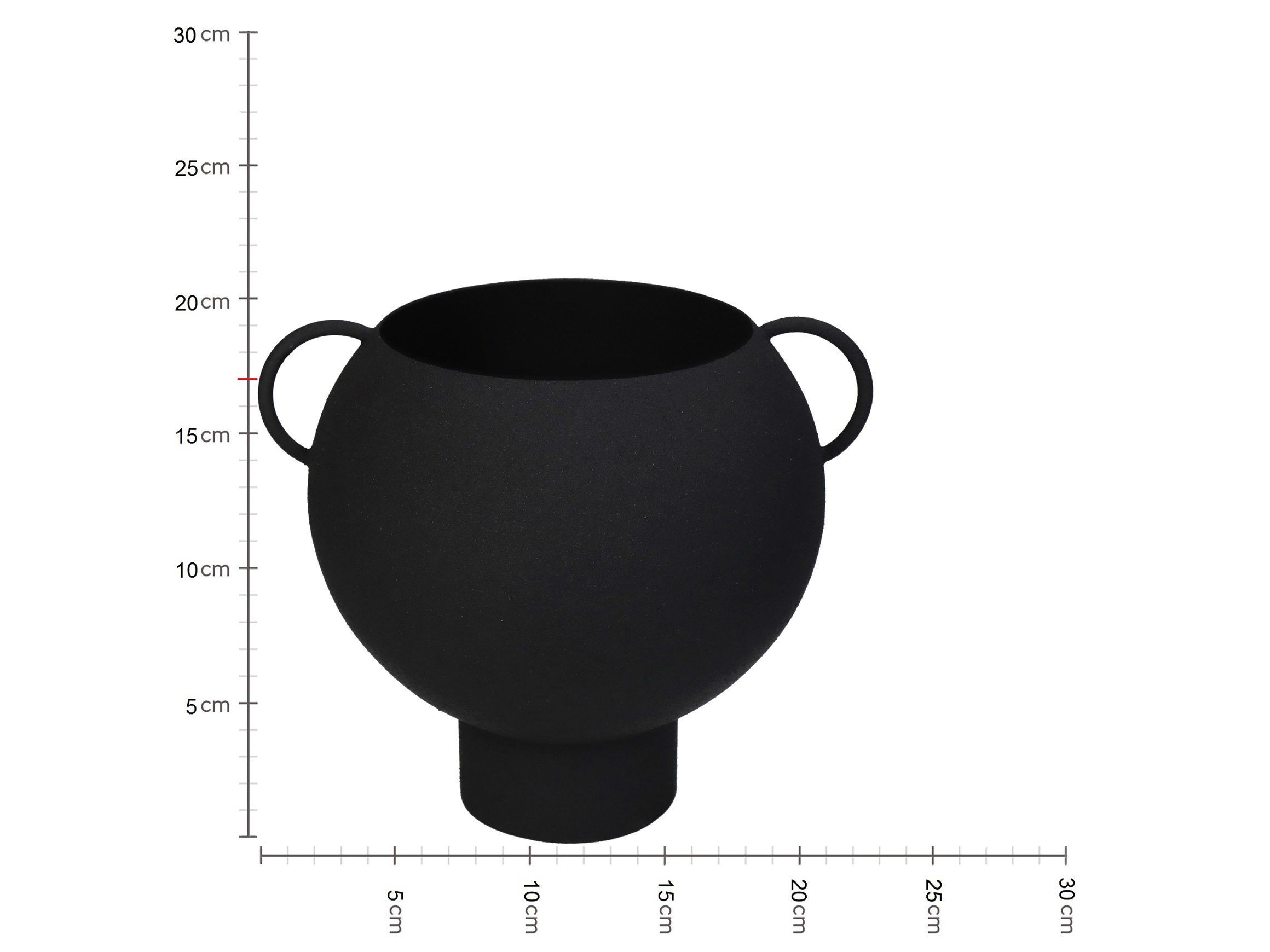 Vase Metall Schwarz H: 17 cm Kersten
