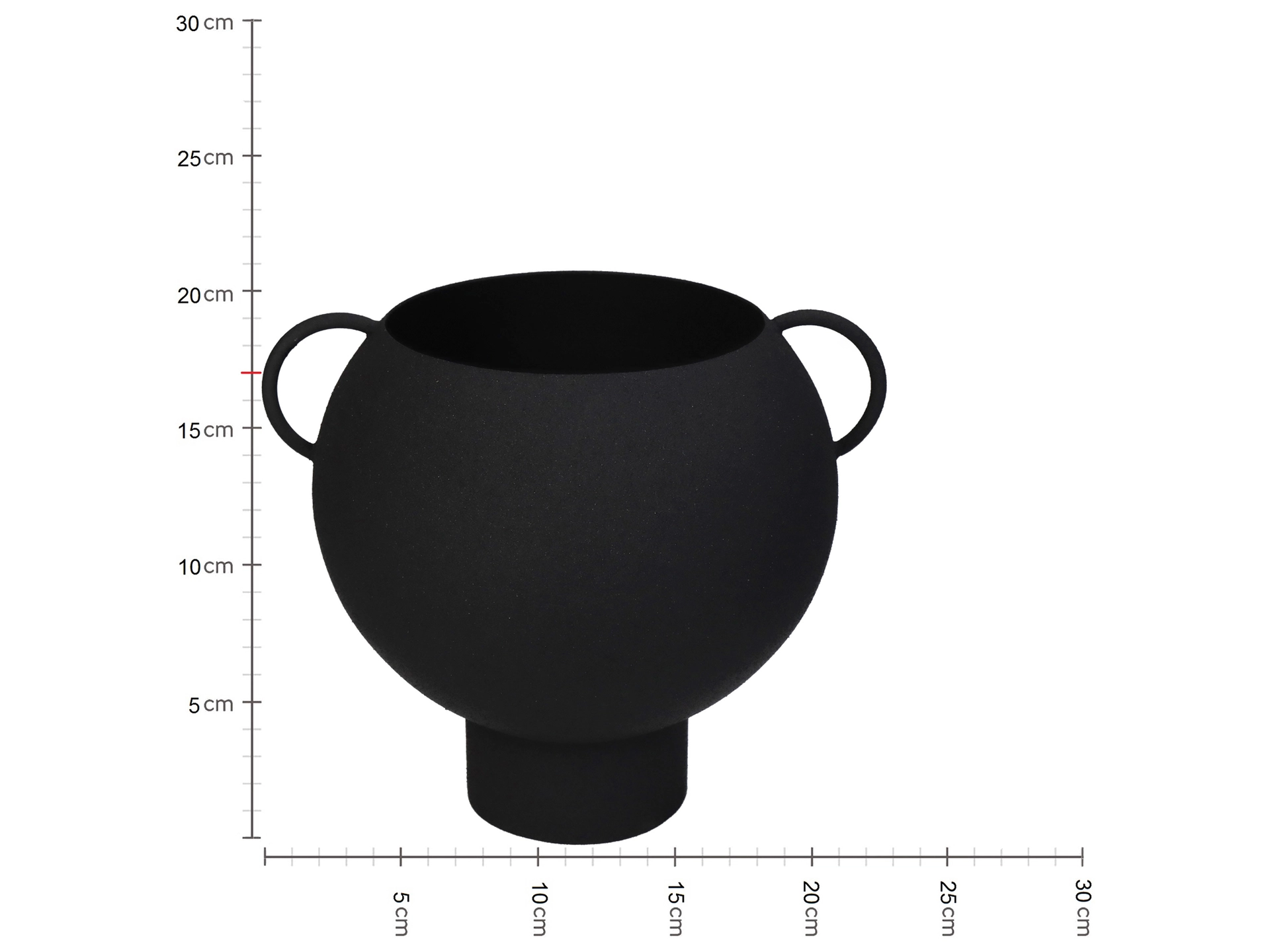 Vase Metall Schwarz H: 17 cm Kersten
