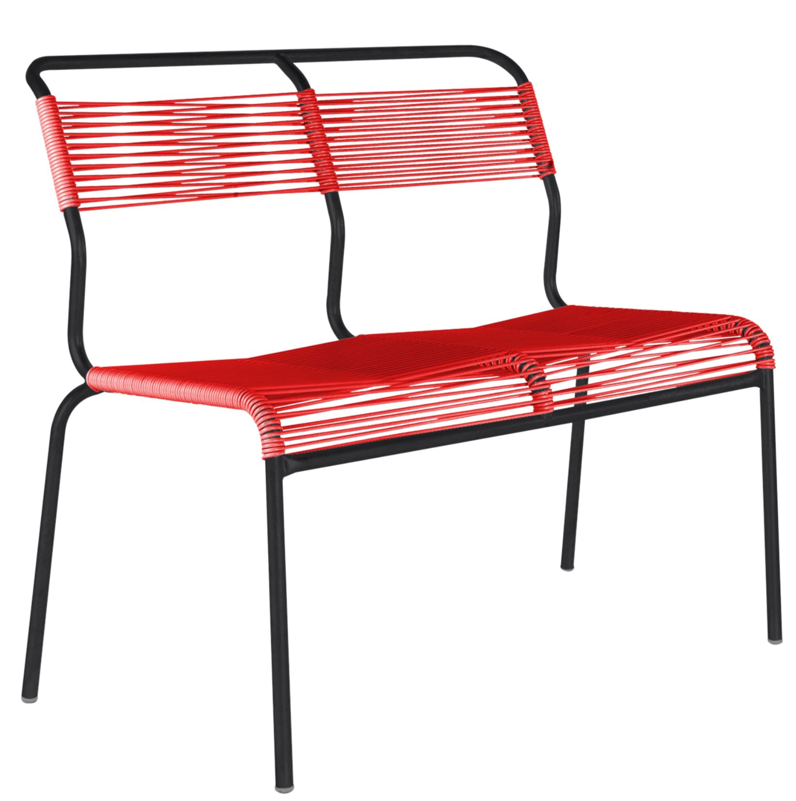 Spaghetti-2er-Bank Säntis von Schaffner / Farbe: Rot / Grösse: 90 x 58 cm