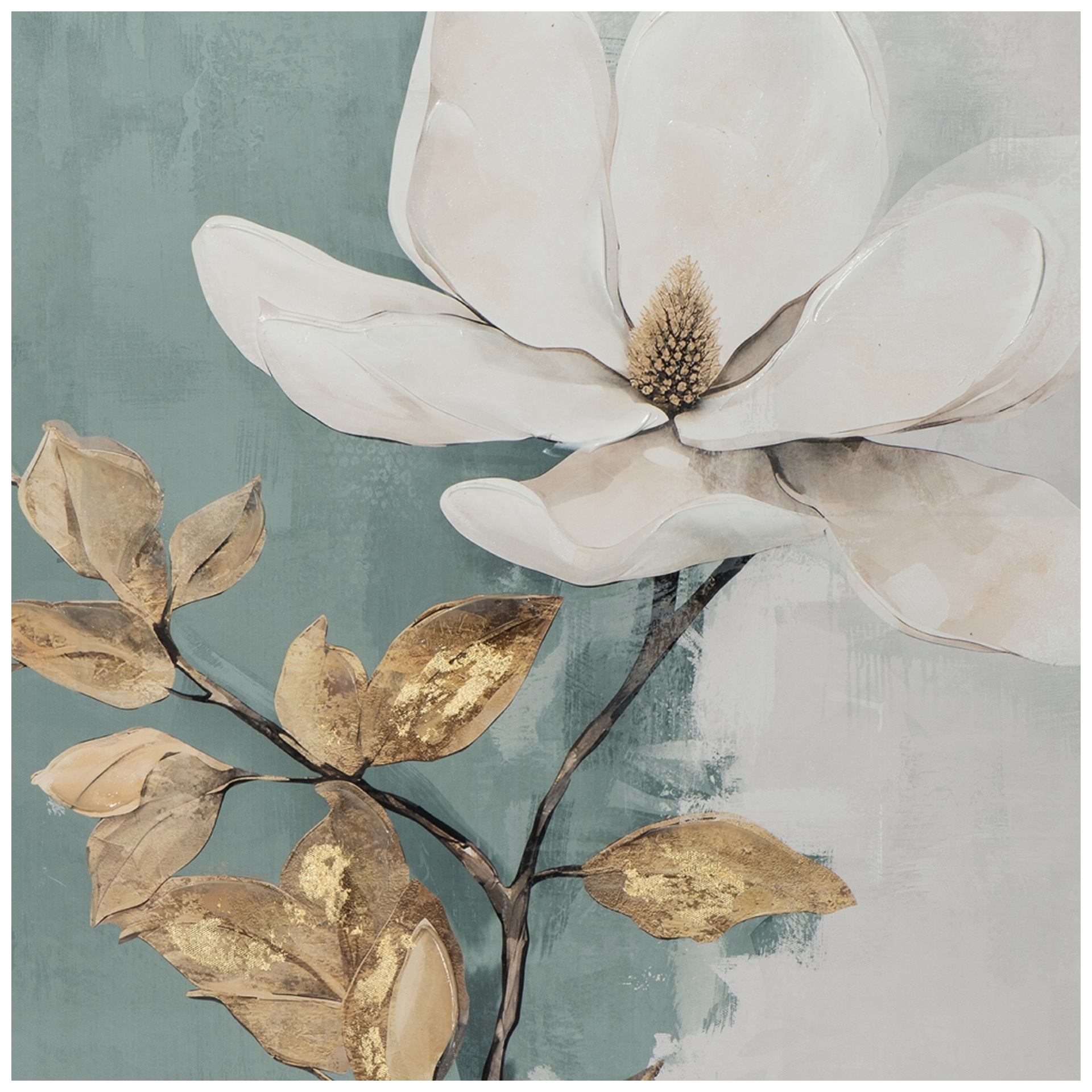 Bild White Flowers image LAND / Grösse: 80 x 80 cm Bild White Flowers image LAND / Grösse: 80 x 80 cm
