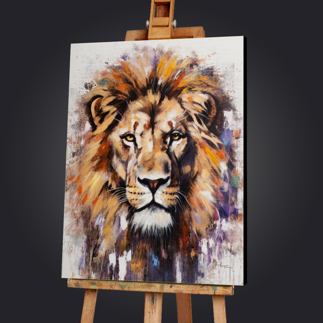 Gemälde-Impressive Lion-image LAND