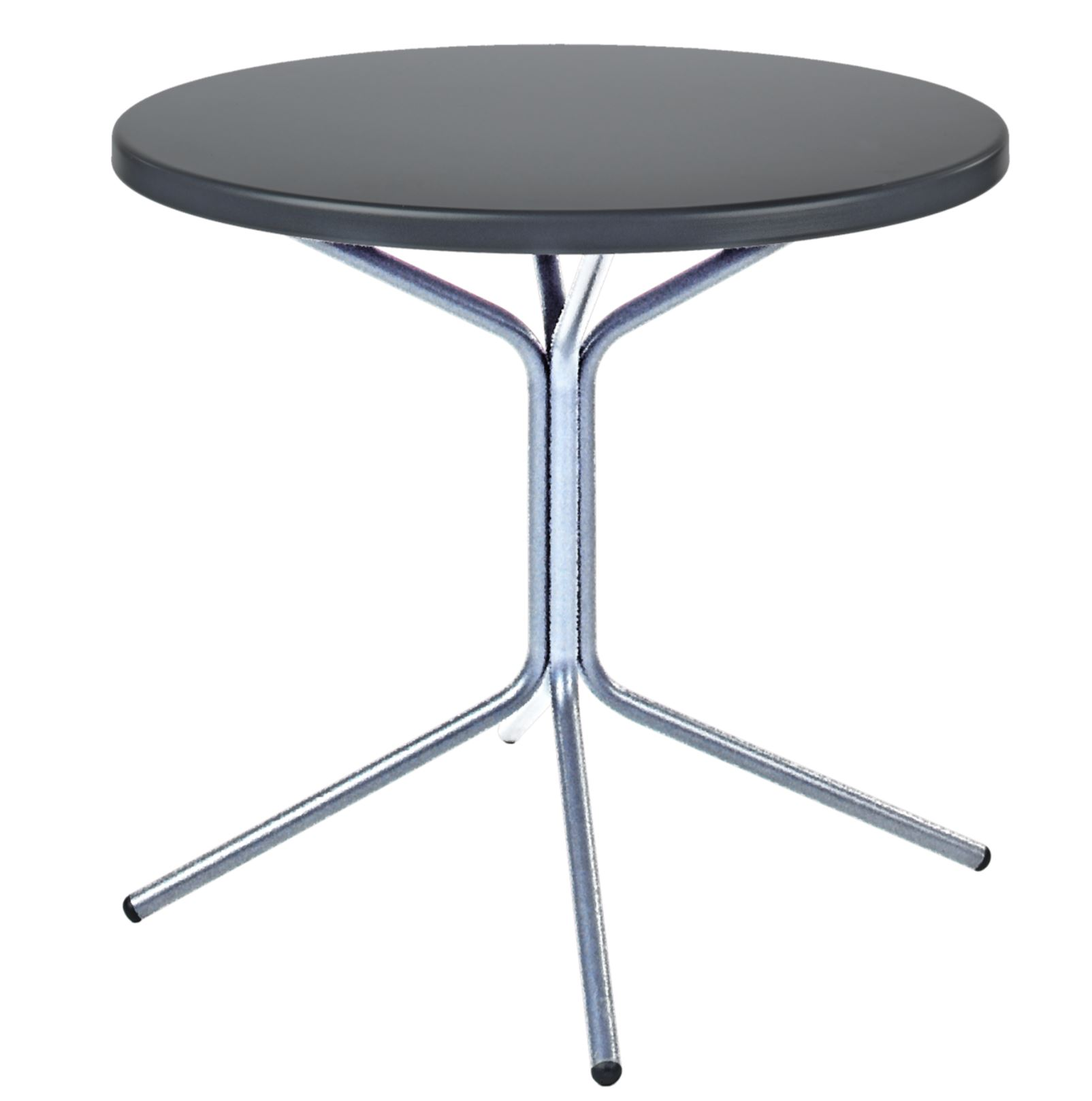 Metall-Bistrotisch Pix Rund Feuerverzinkt von Schaffner / Farbe: Graphit / DxH: 60 x 72 cm