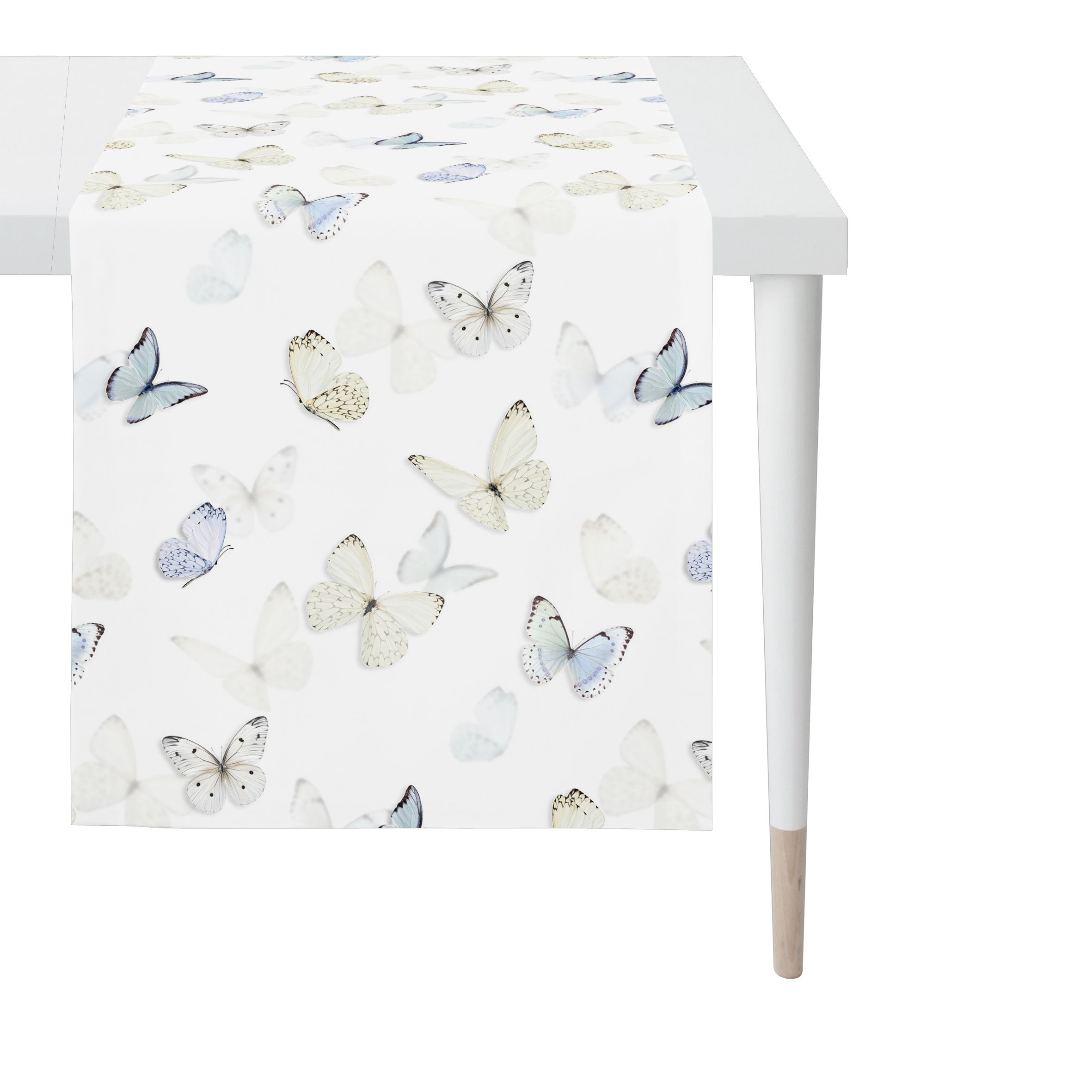 Läufer Papillon Hellblau B: 50 cm Apelt