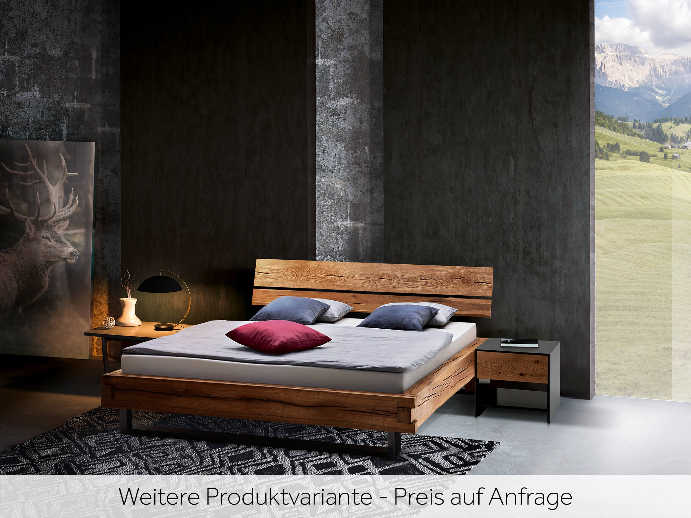 Nachttisch Ohio Lüönd / Farbe: Eiche Anthrazit