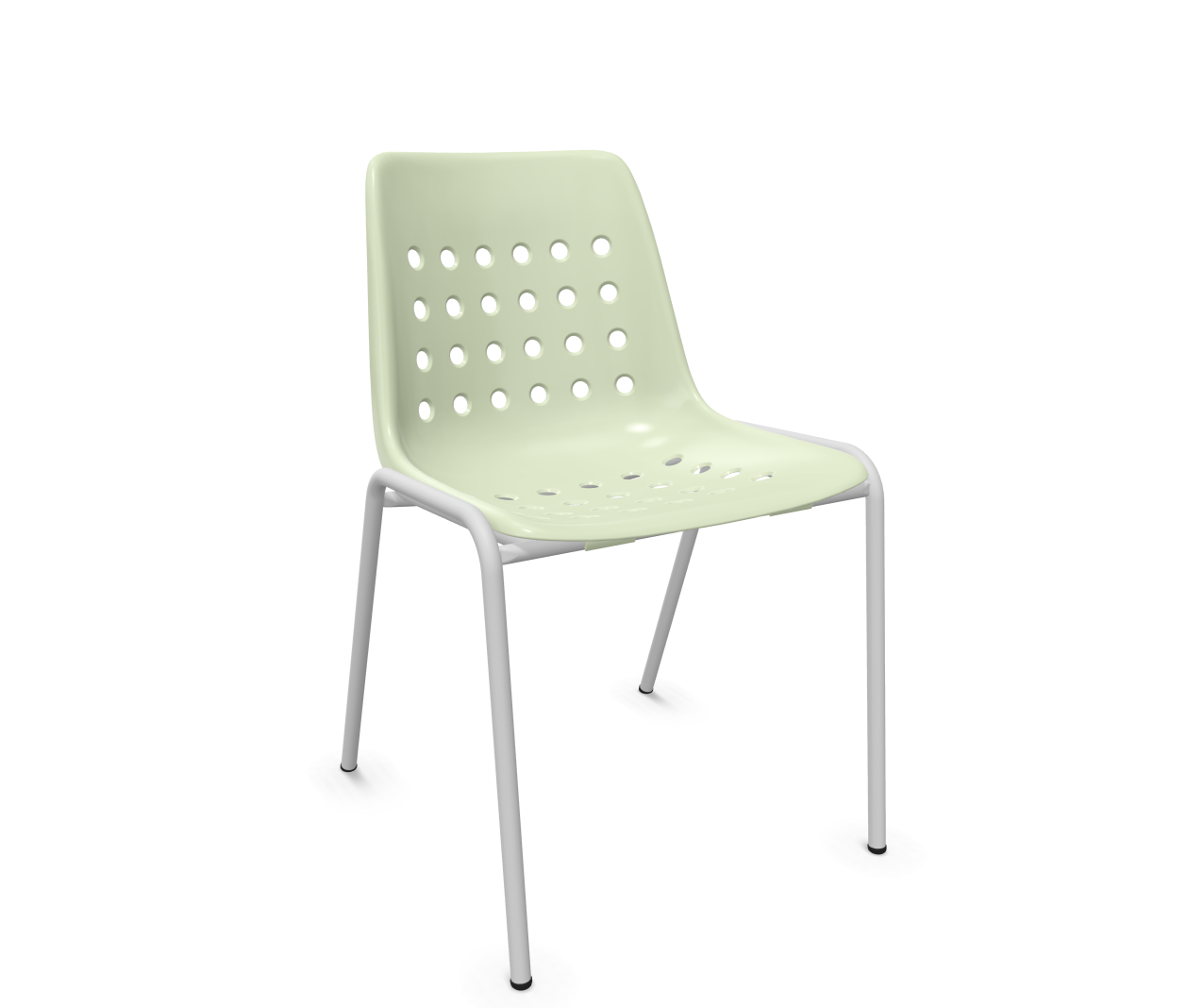 Schalen-Stuhl Bermuda von Schaffner / Farbe: Pastellgrün / Grösse: 50 x 54 cm