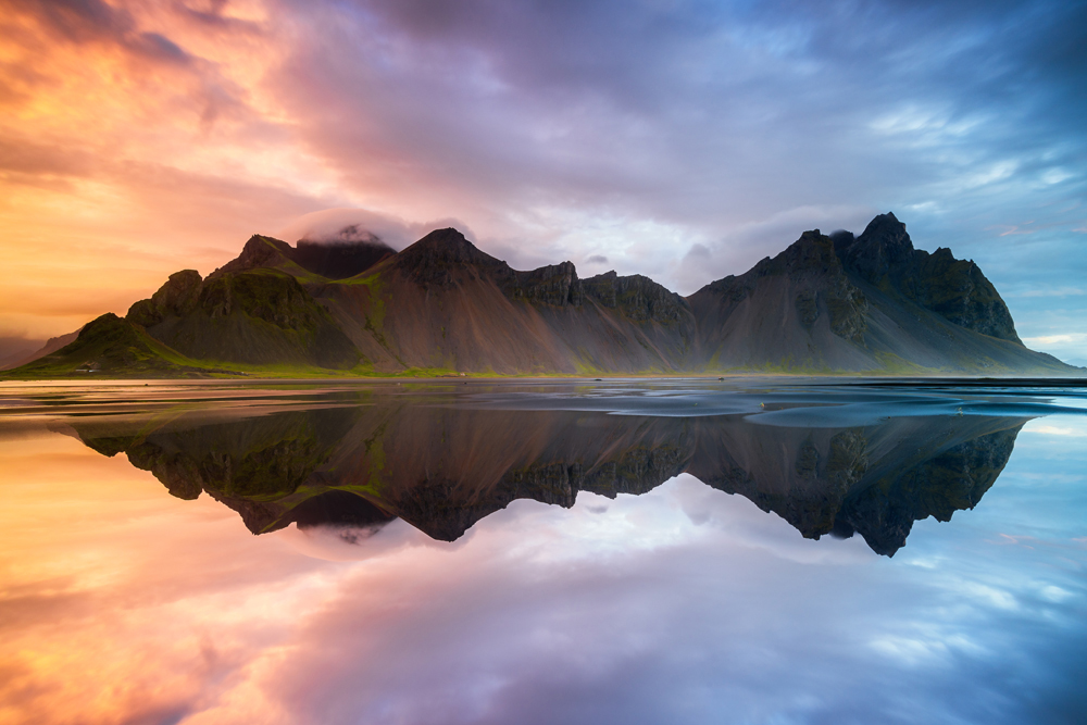 Bild mit Rahmen-Regenbogenberge-image LAND