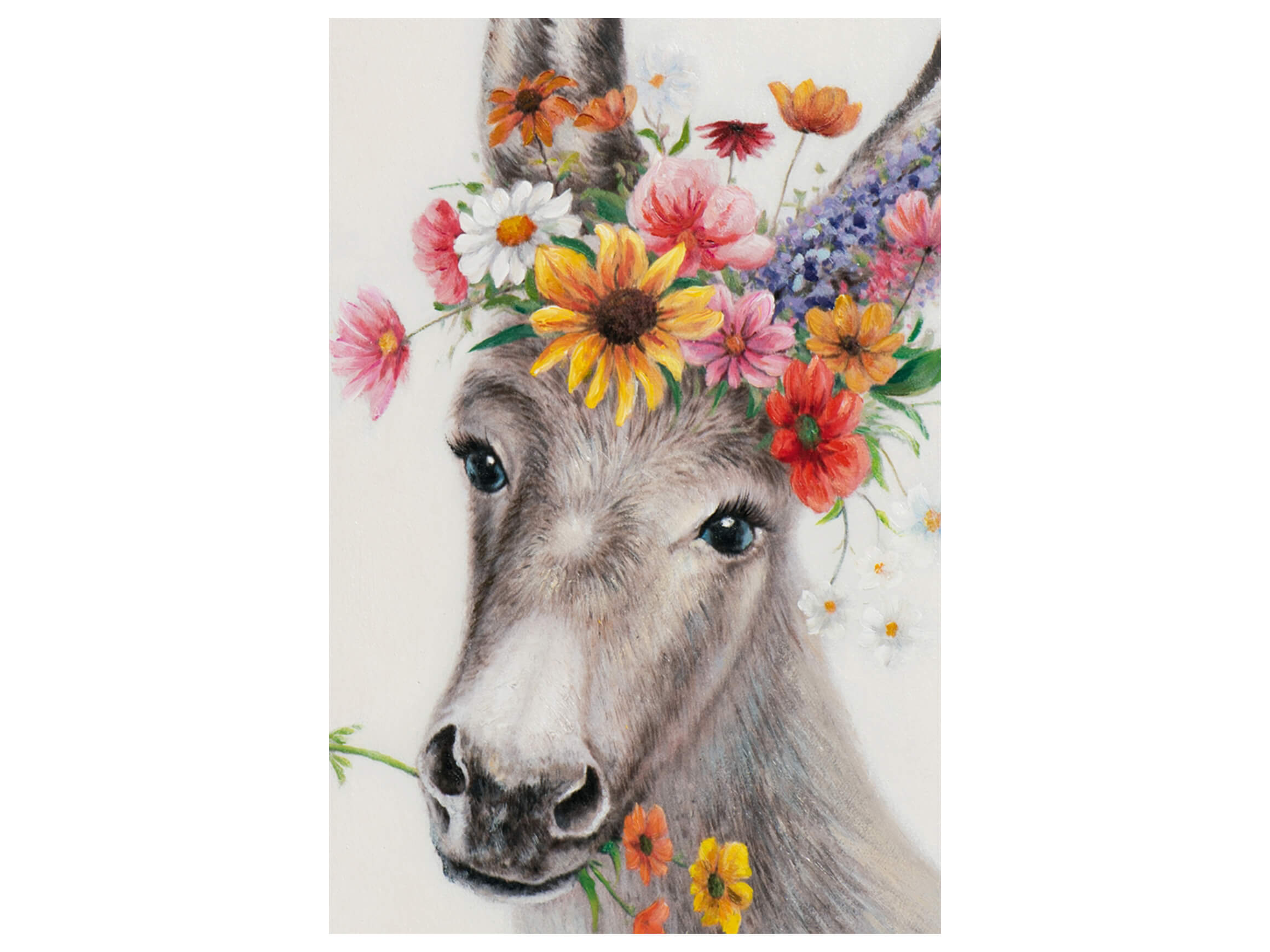 Bild Esel mit Blumen 1 image LAND