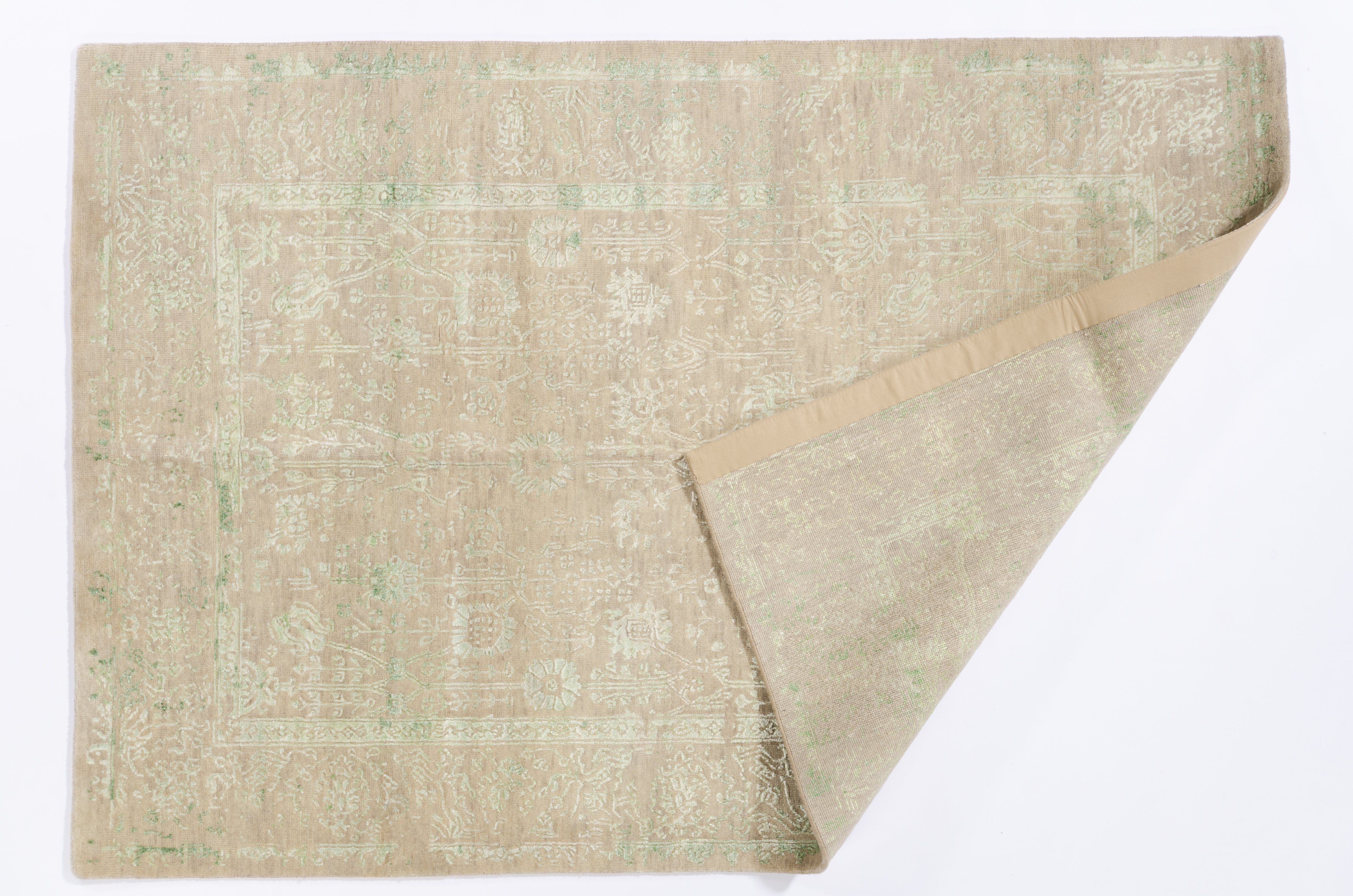 Moderner Teppich Hamedan Negra/ Farbe: Beige / Masse (BxT) :124x182 cm