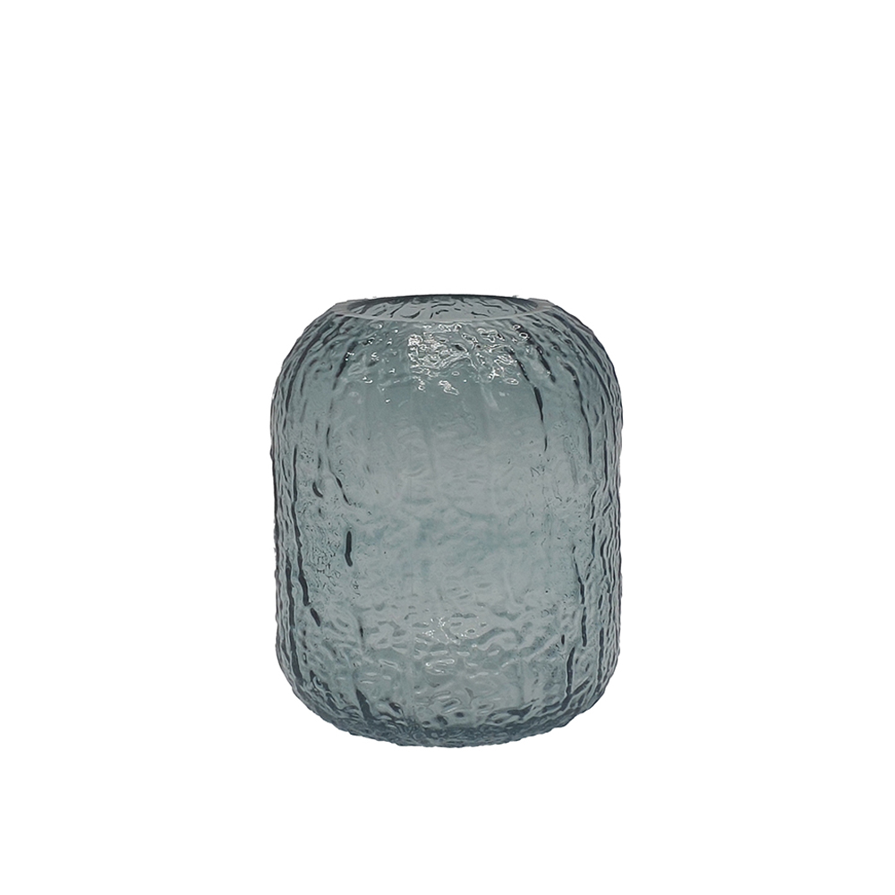 Decofinder Vase Burnaby, Glas, Hellblau H: 17 cm  | Schubiger Möbel
