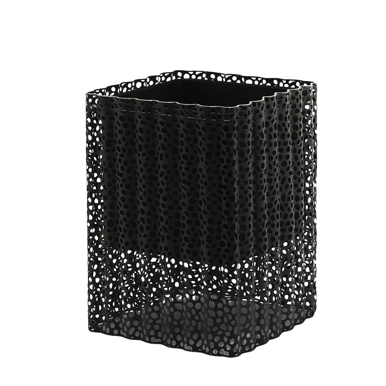 Pflanzengefäss Quadrat Metall Schwarz H: 36 cm Edg