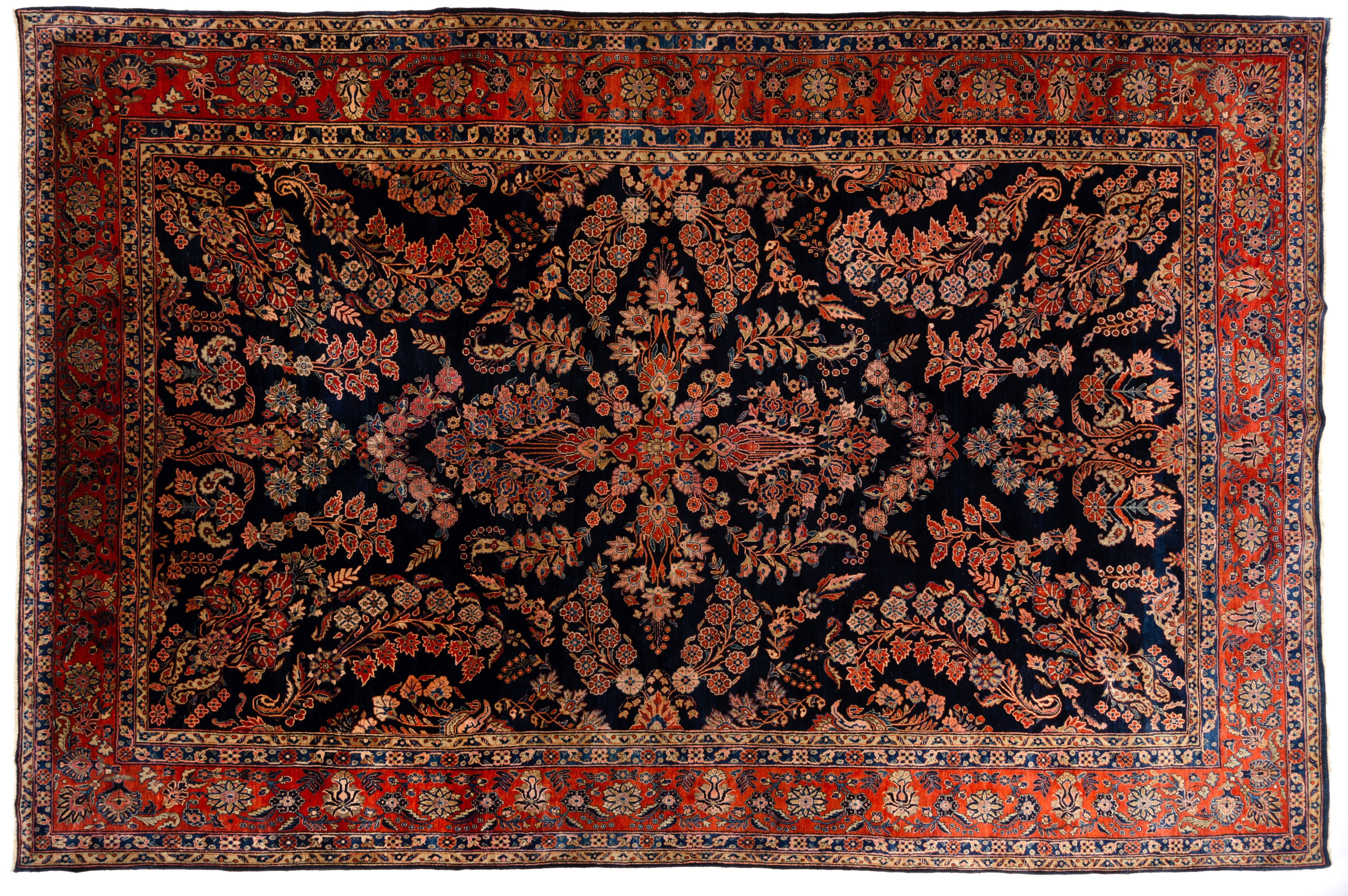 Klassischer Teppich Persien Sarough Alt Negra / Farbe: Grau