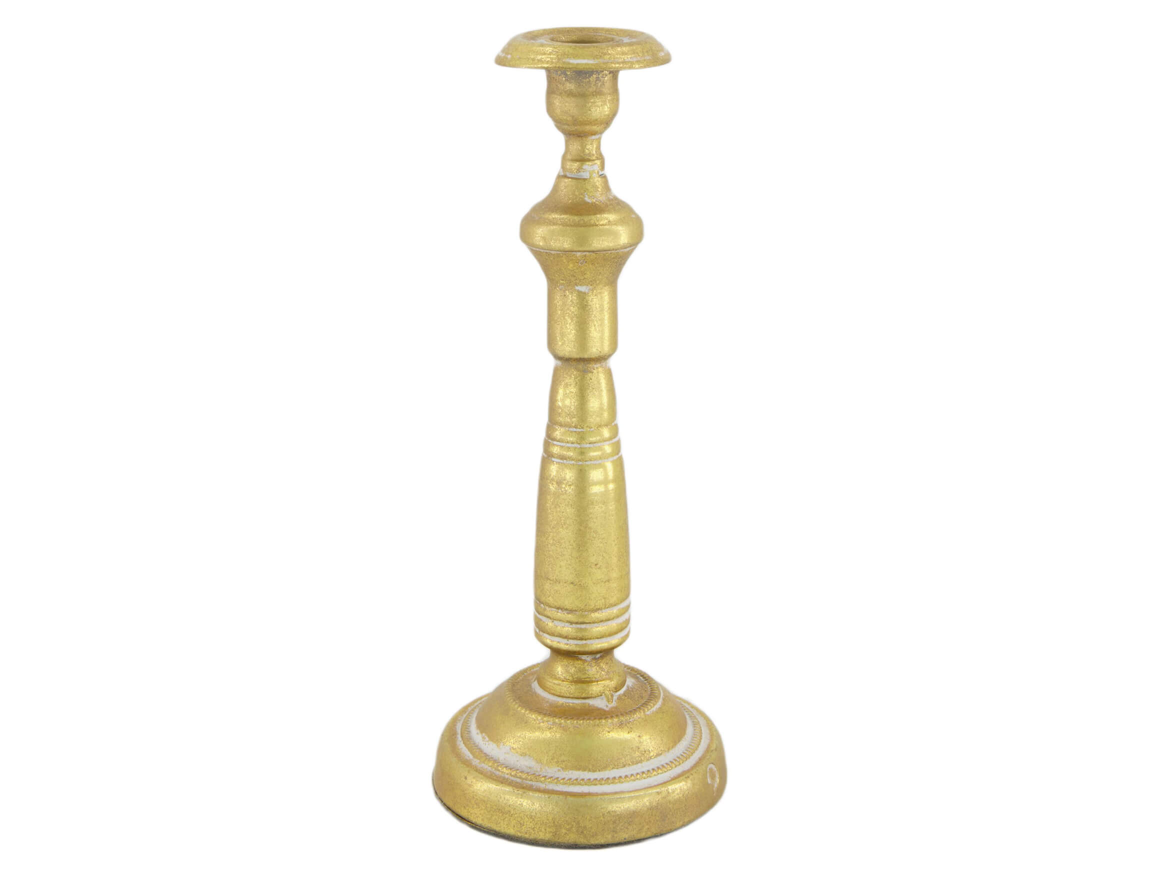 Candlestick Metal Gold H: 29 cm Decofinder