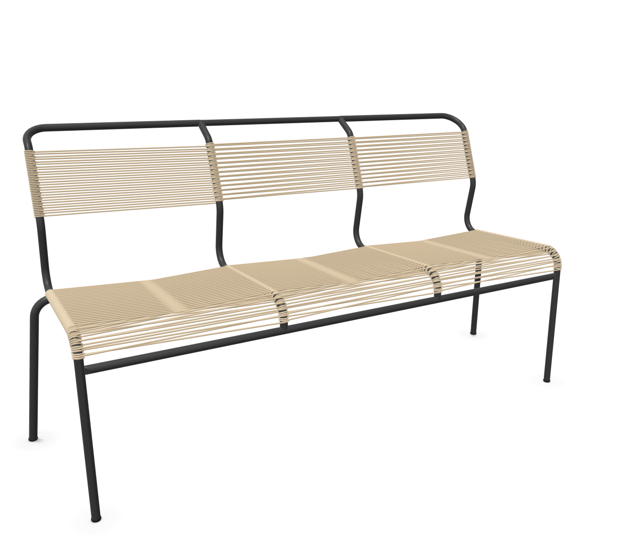 Schaffner Spaghetti-3er-Bank Säntis Braun | Schubiger Möbel