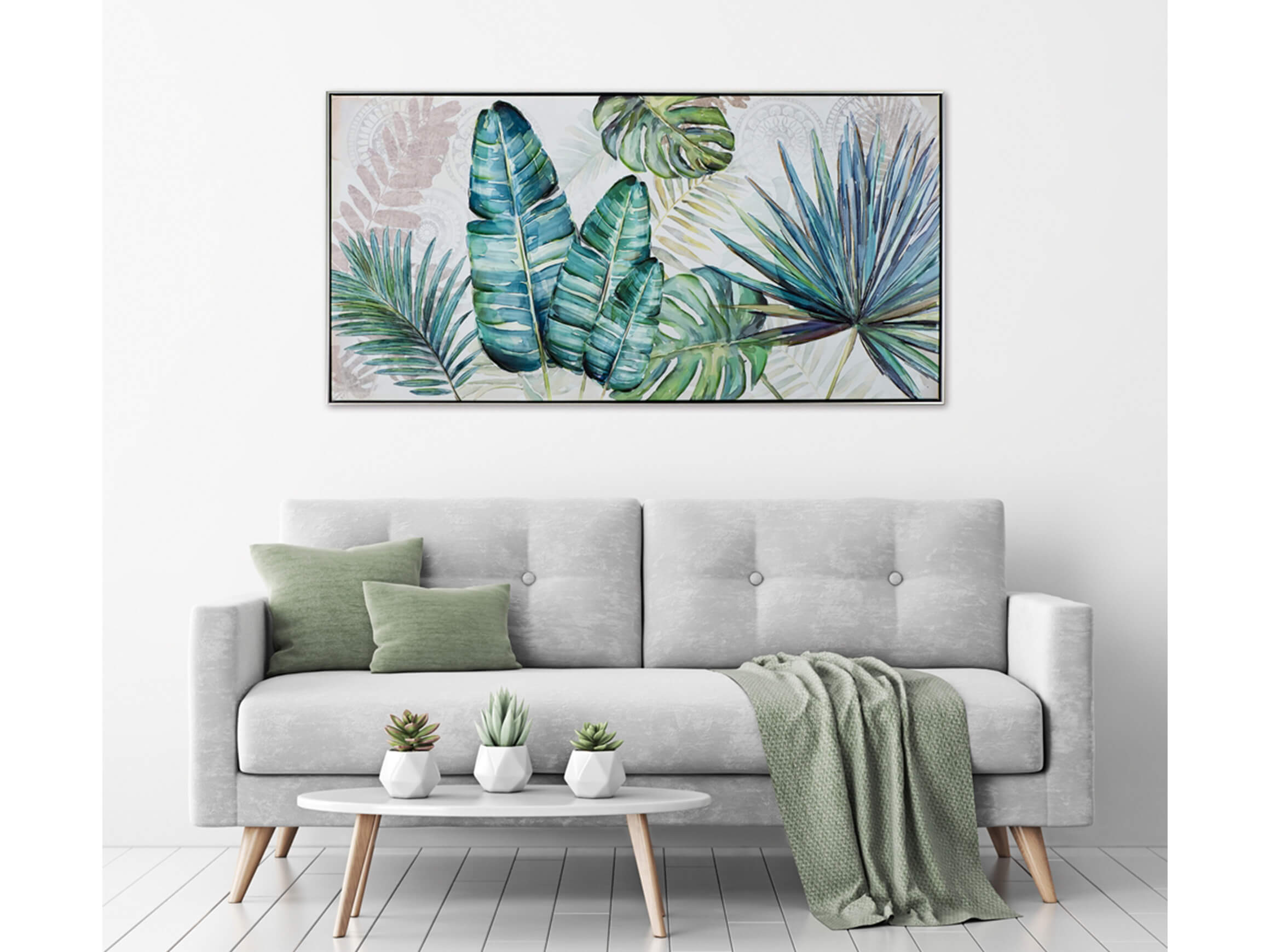 Bild Blätter in Grün und Blau image LAND